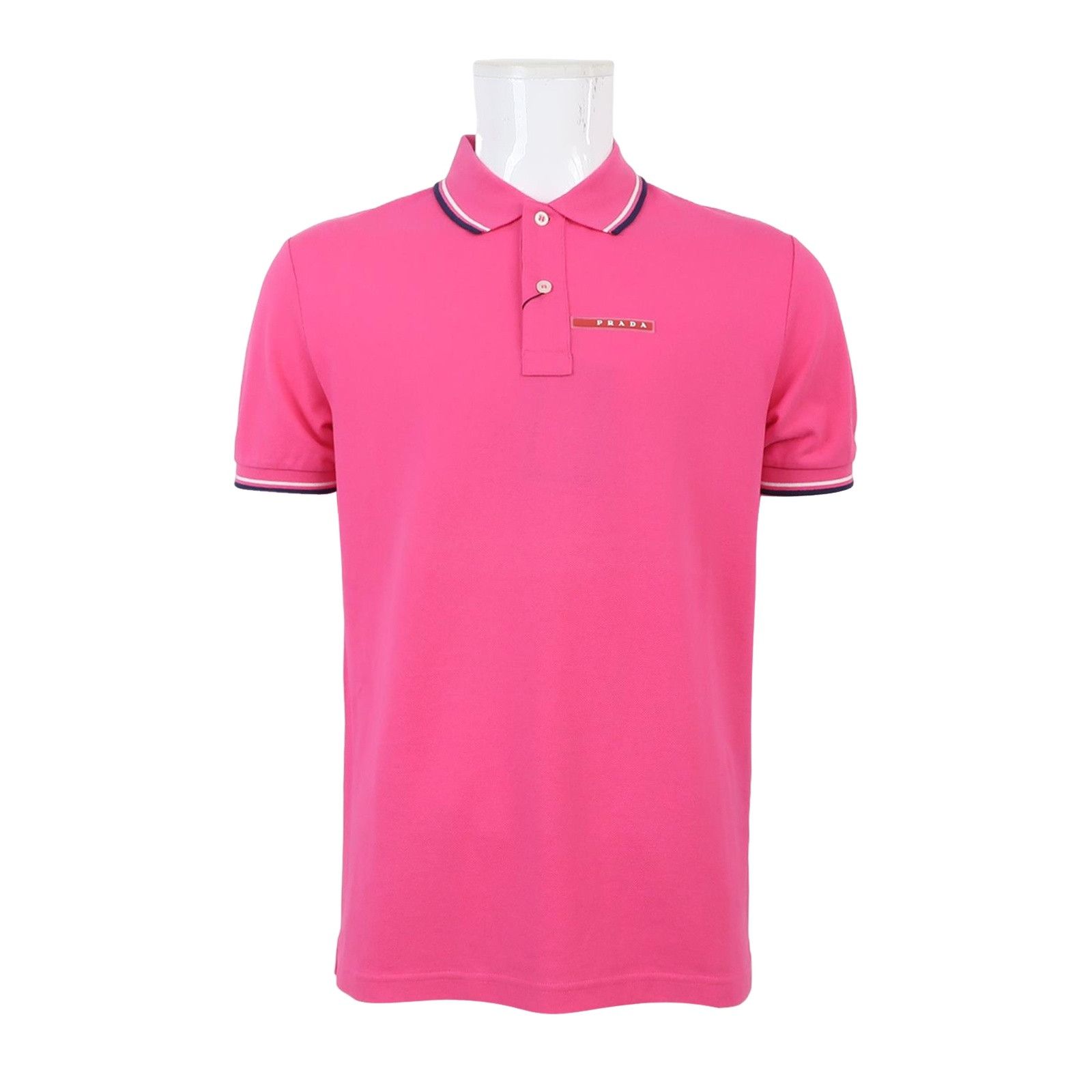 Prada Prada Pink Logo Patch Polo Shirt Size L Size US L / EU 52-54 / 3 - 1 Thumbnail