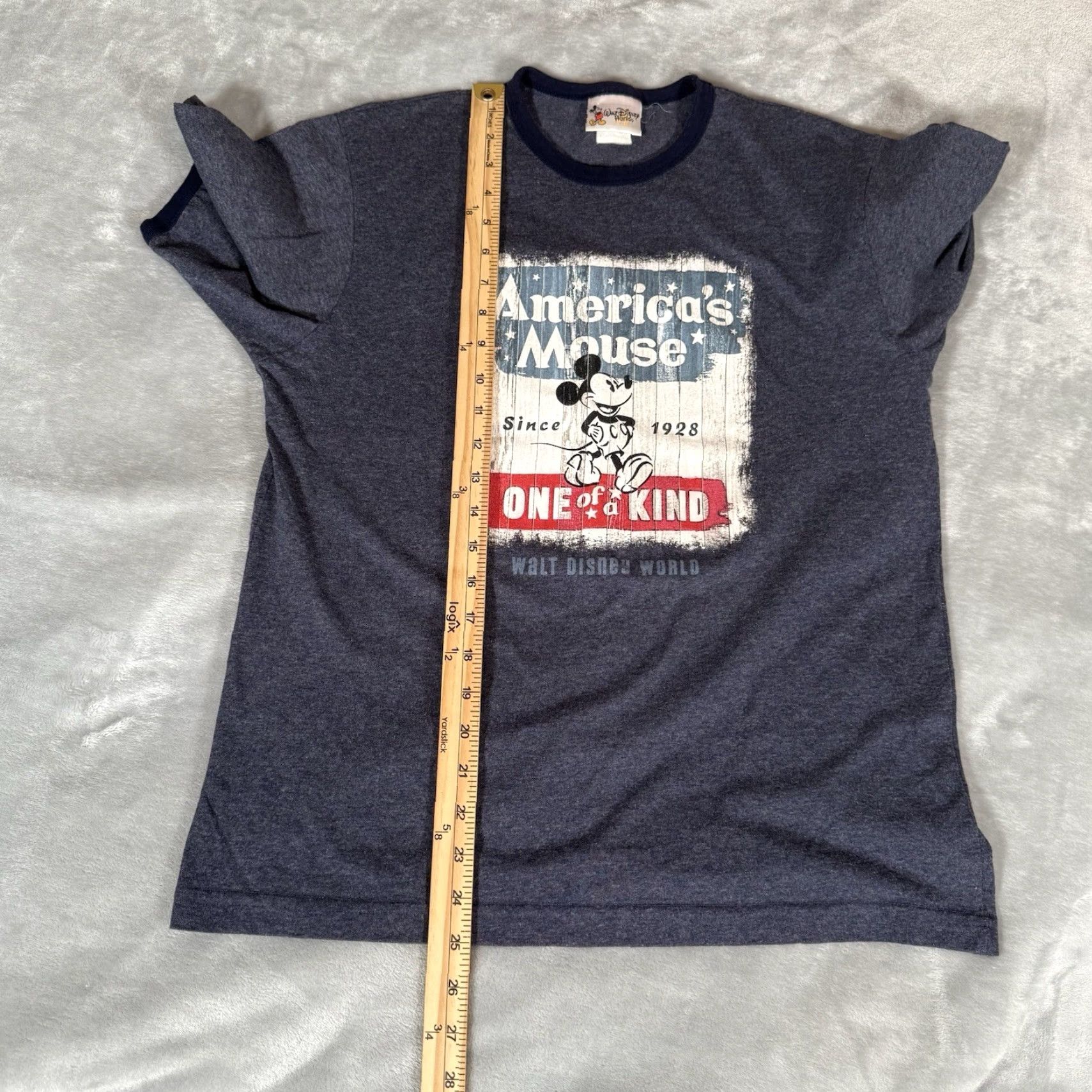 Disney VINTAGE Disney Mickey Mouse Shirt Mens Small Blue 2000s Cartoon Graphic Print Crew Neck Short Sleeve Mens Size US S / EU 44-46 / 1 - 6 Thumbnail