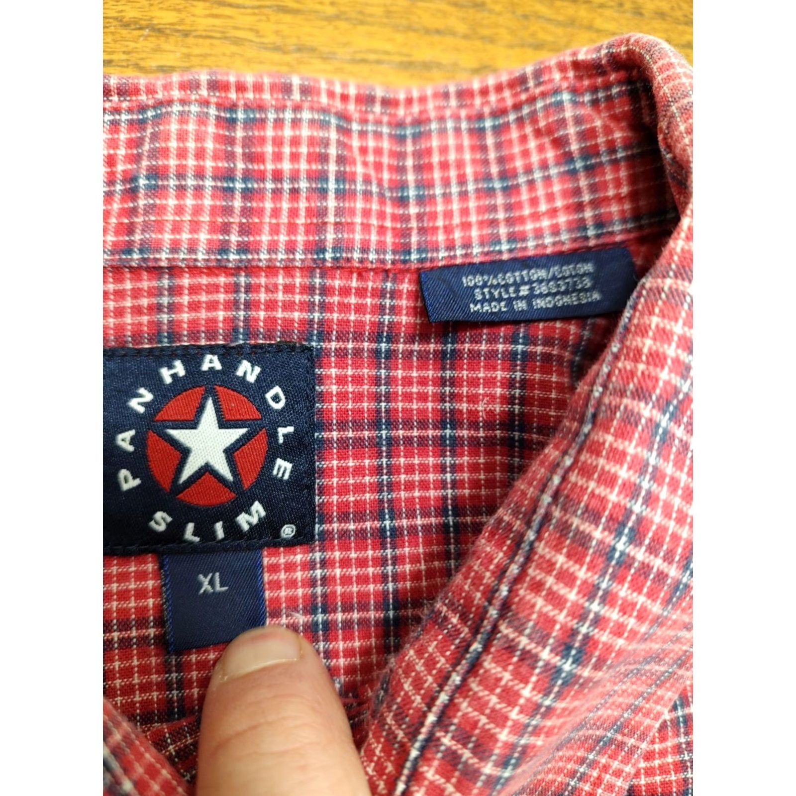 Vintage VINTAGE Panhandle Slim Shirt Mens XL Red Plaid Pearl Snap Cowboy Rodeo Short Sleeve Button-Up Classic Workwear Mens Size US XL / EU 56 / 4 - 4 Thumbnail