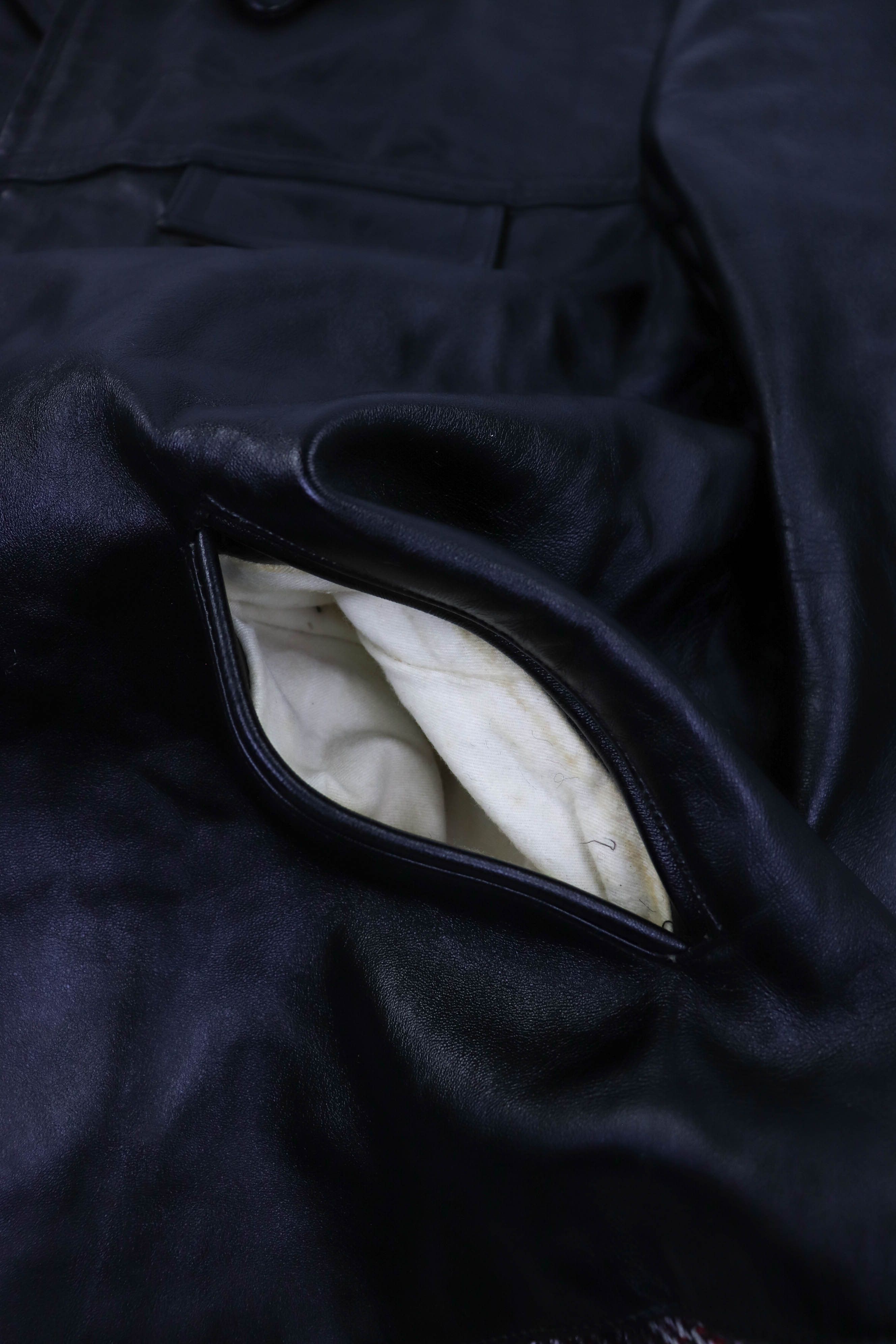 Vintage 60-70s Vintage Graulhet Impercuir French Leather Jacket Coat Size US XL / EU 56 / 4 - 13 Thumbnail