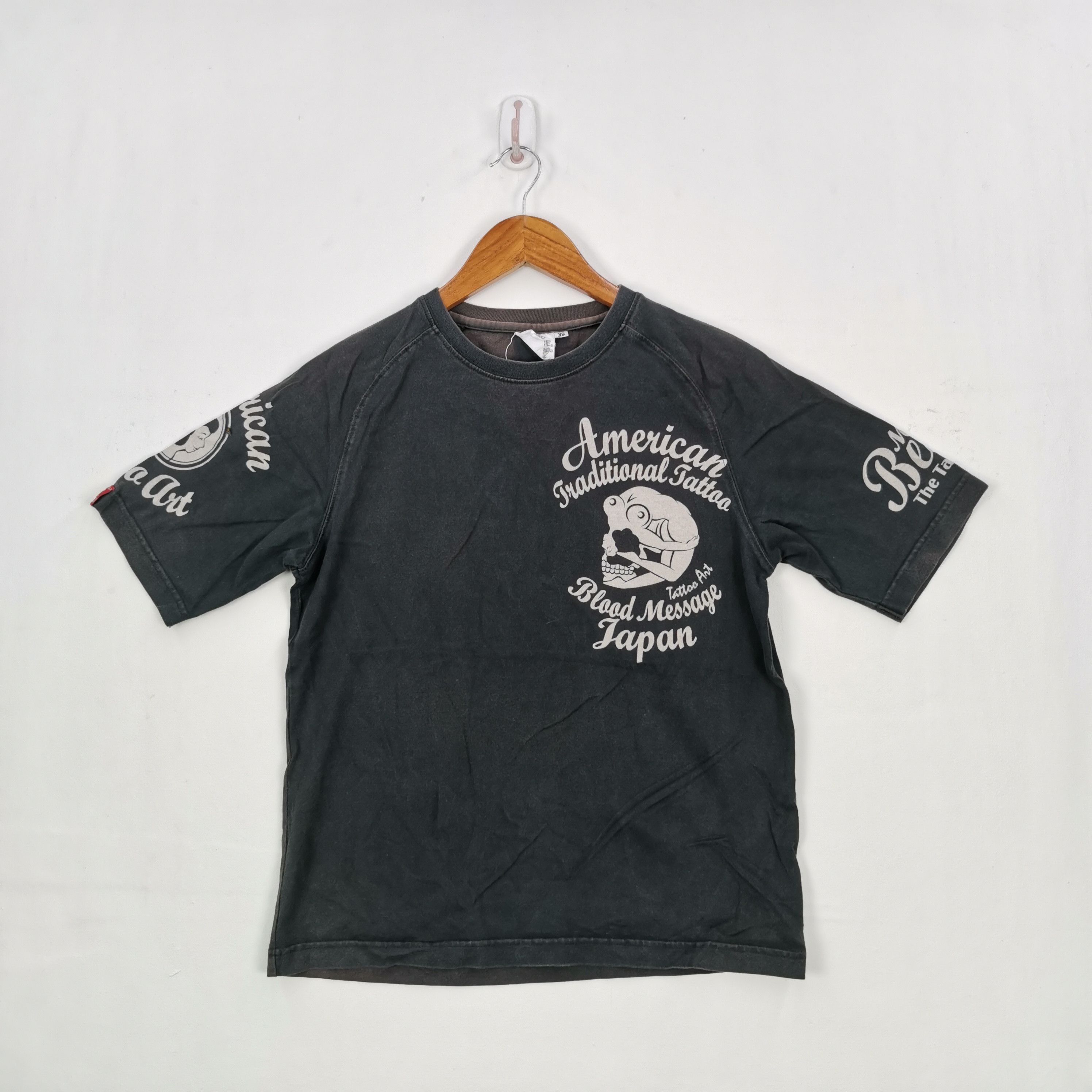 Japanese Brand × Vintage Vintage Blood Message T-Shirt Skull Horror Japanese Tee Size US S / EU 44-46 / 1 - 2 Thumbnail