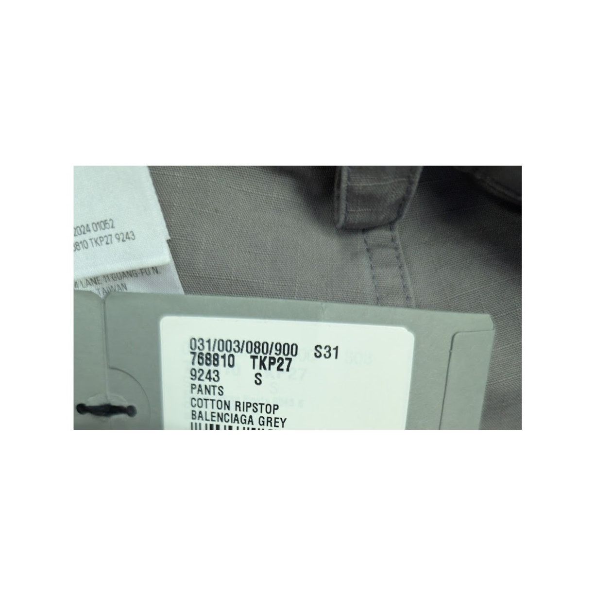 Balenciaga o1rshd1 Cotton Ripstop Pants in Gray Size US 30 / EU 46 - 23 Thumbnail