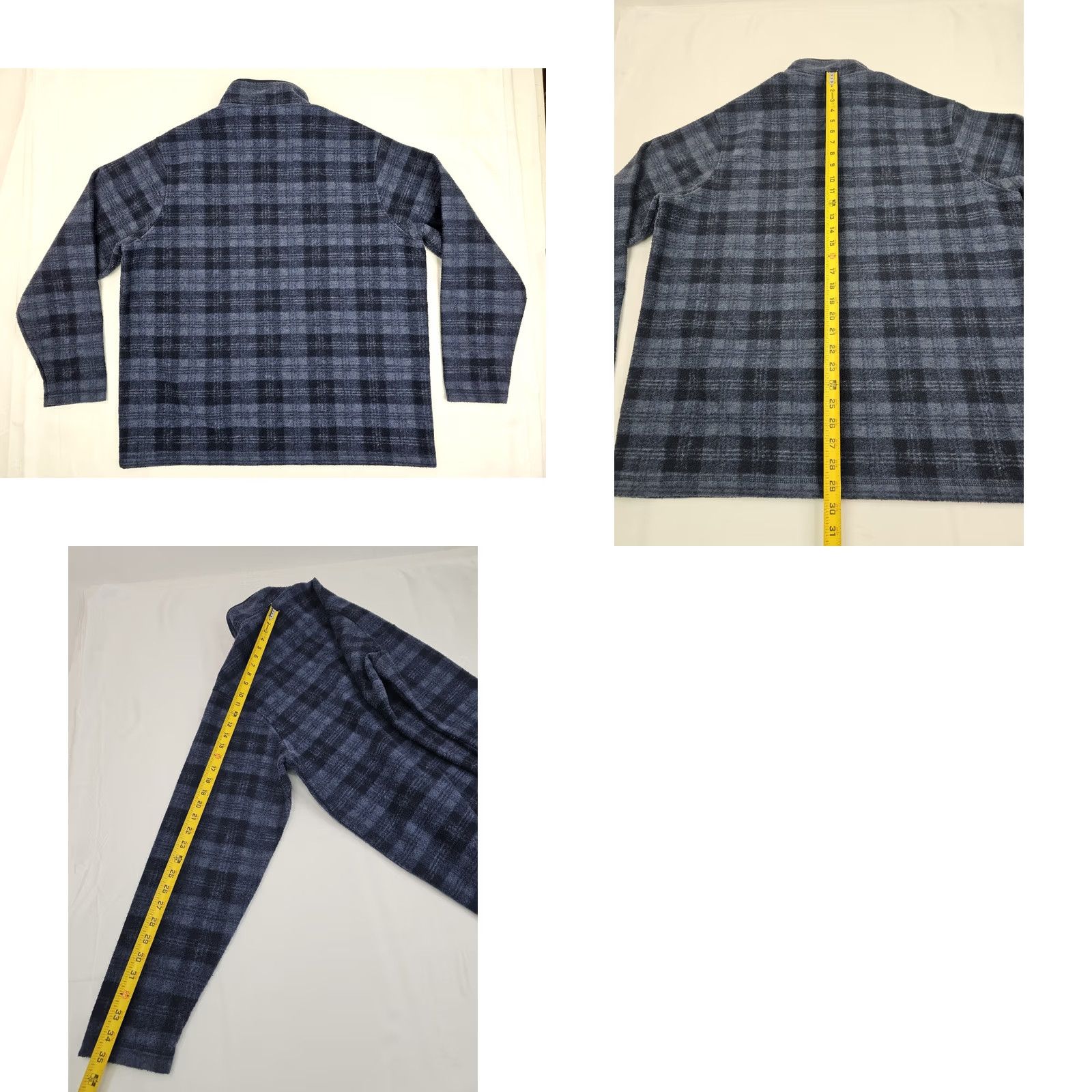 Vintage John Wayne Zip Pullover Men XL Blue Plaid Fleece Western Shirt Jacket Outdoor Size US XL / EU 56 / 4 - 8 Thumbnail