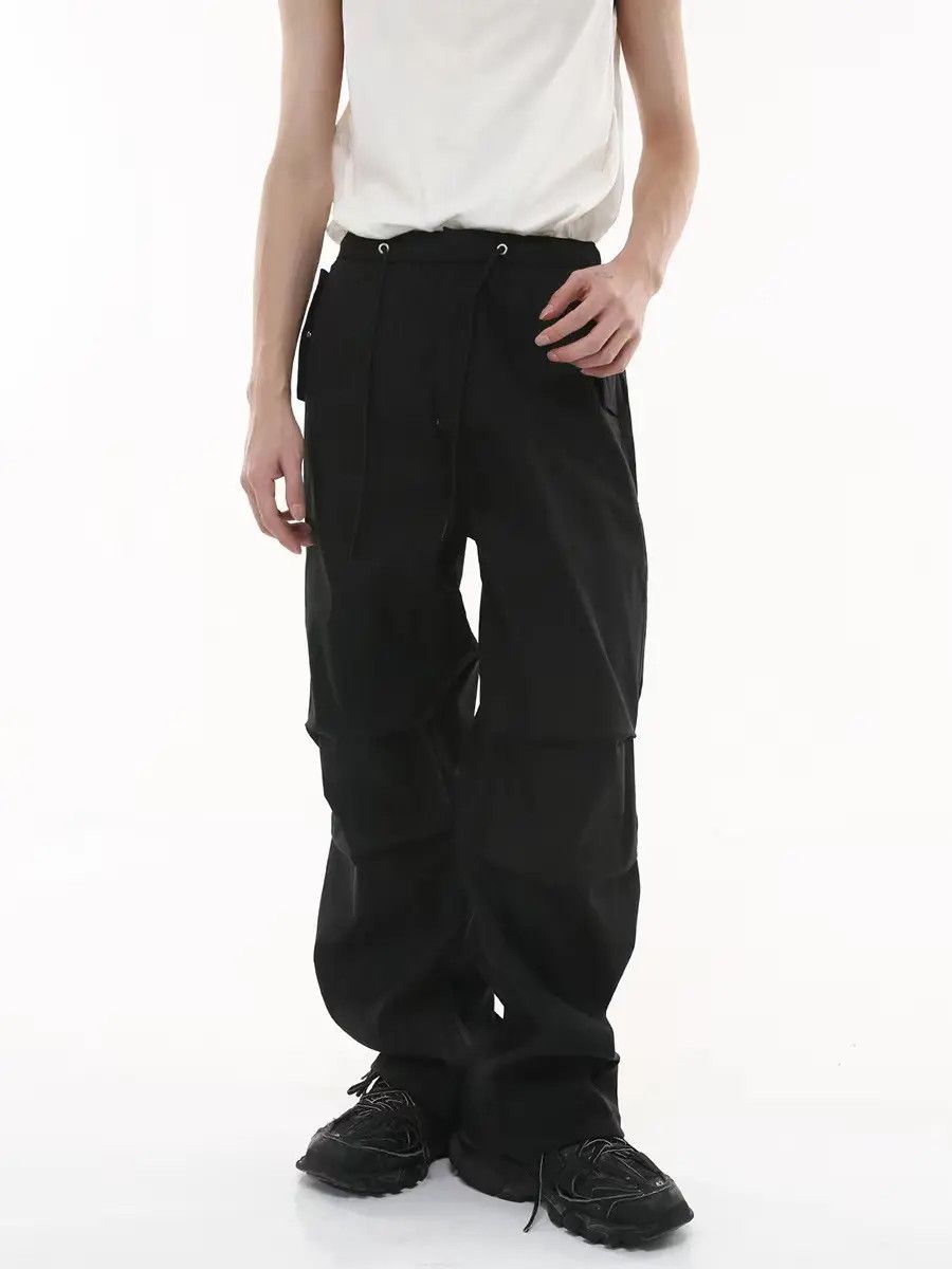 Japanese Brand × Jean Vintage Drawstring Pleated Loose Casual Pants Size US 33 - 1 Thumbnail