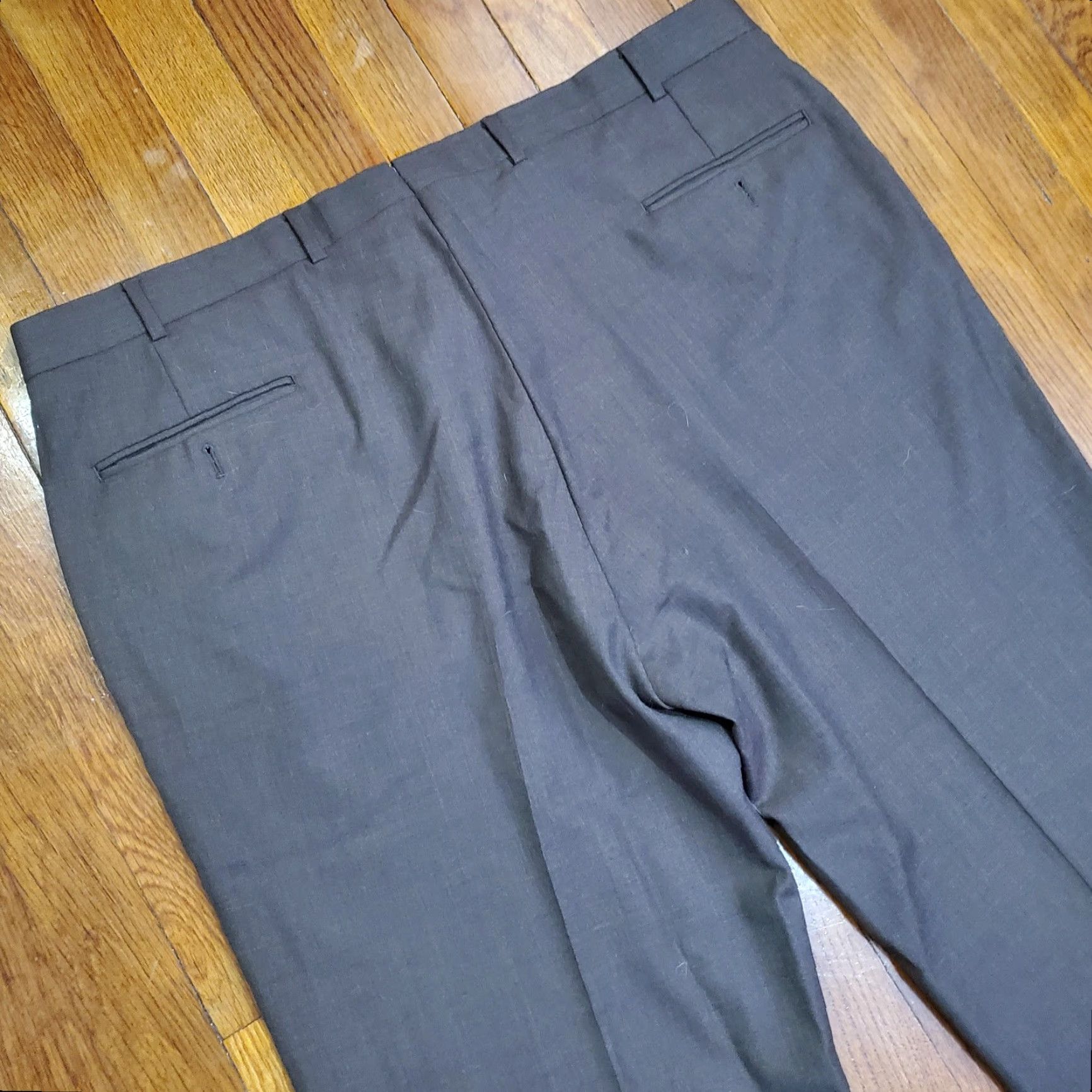 Brooks Brothers Brooks Brothers Country Club Madison Dress Pants Mens 42x29 Brown Wool Cuffed Size US 42 / EU 58 - 3 Thumbnail