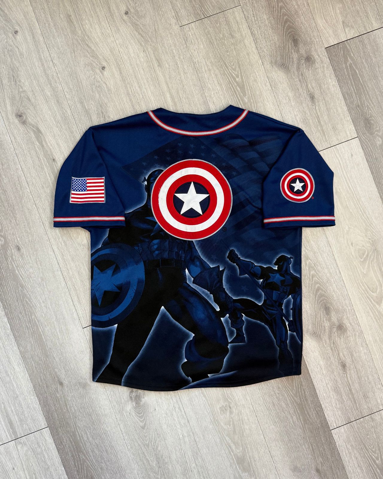 Marvel Comics Vintage 2002 Marvel Comics Captain America Baseball Jersey L Size US L / EU 52-54 / 3 - 2 Thumbnail