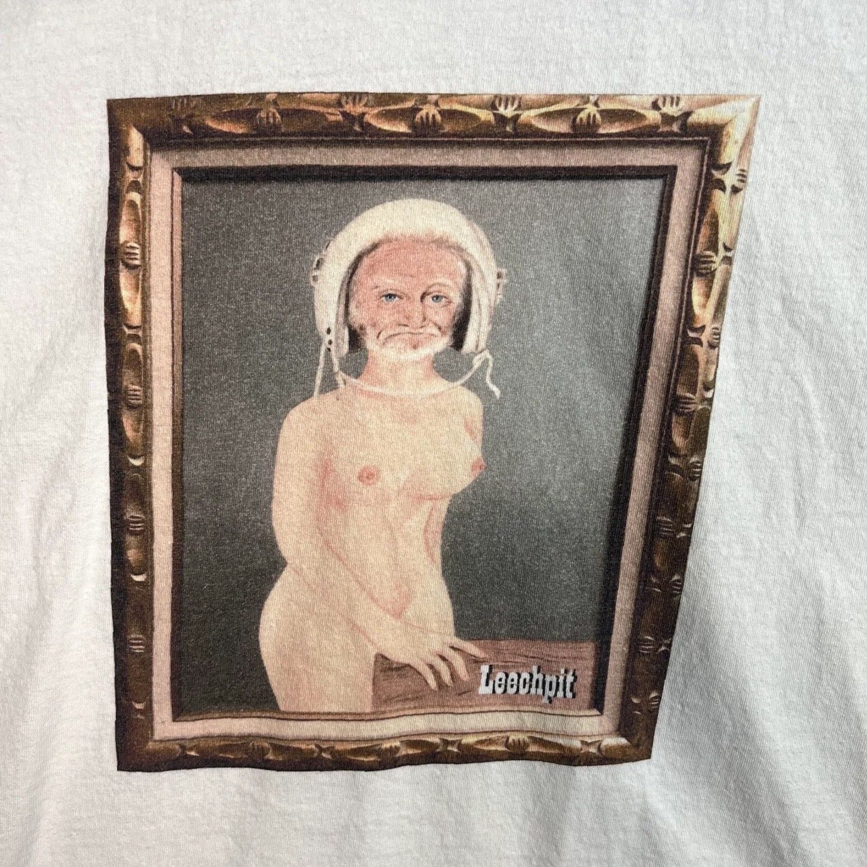 Gildan VINTAGE 90s Gildan Leechpit Punk Graphic Tee Shirt Adult XL White Mens Size US XL / EU 56 / 4 - 4 Thumbnail