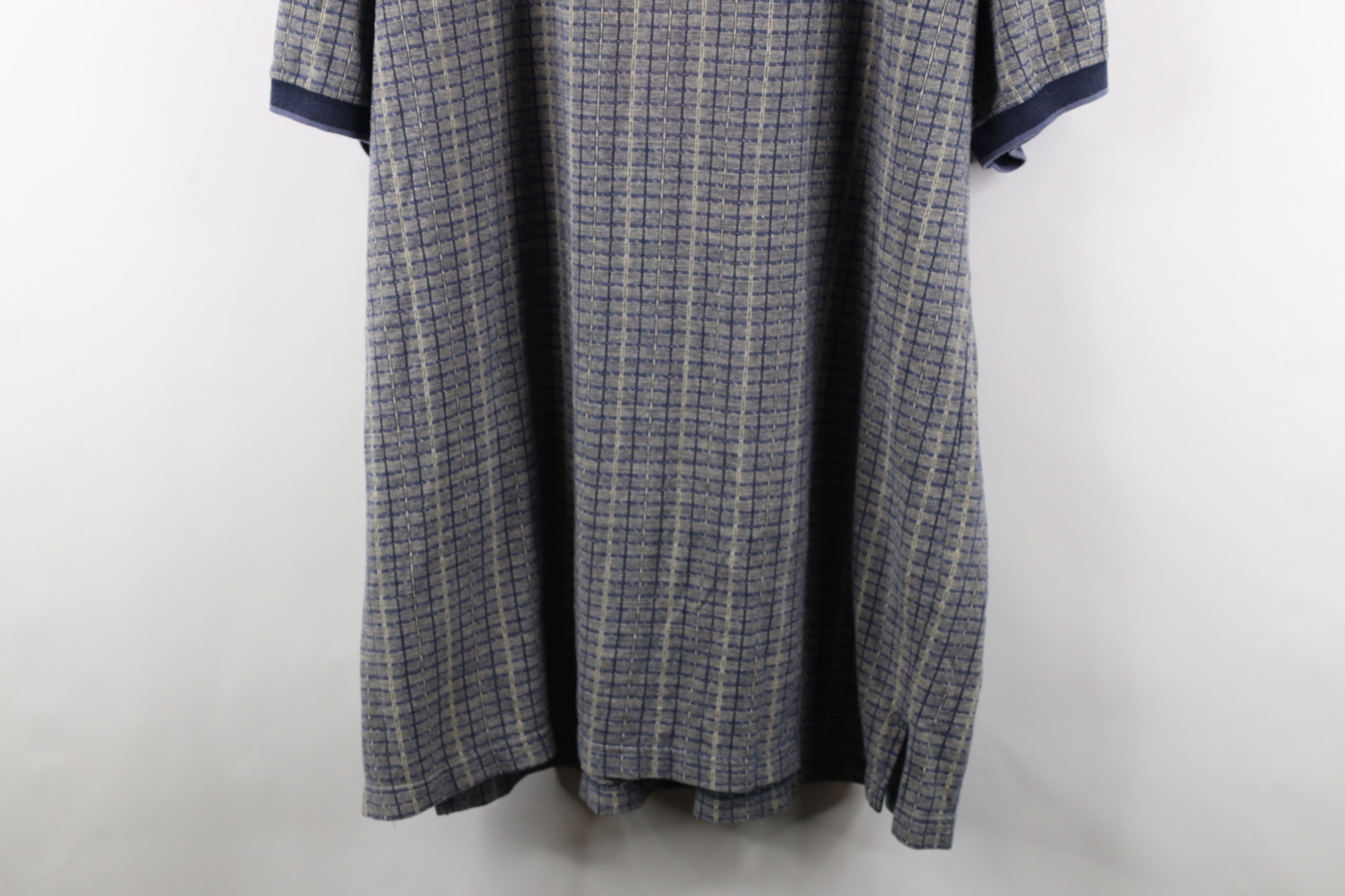Vintage Vintage 90s Streetwear Striped Plaid Knit Collared Golf Polo Size US XXL / EU 58 / 5 - 8 Thumbnail