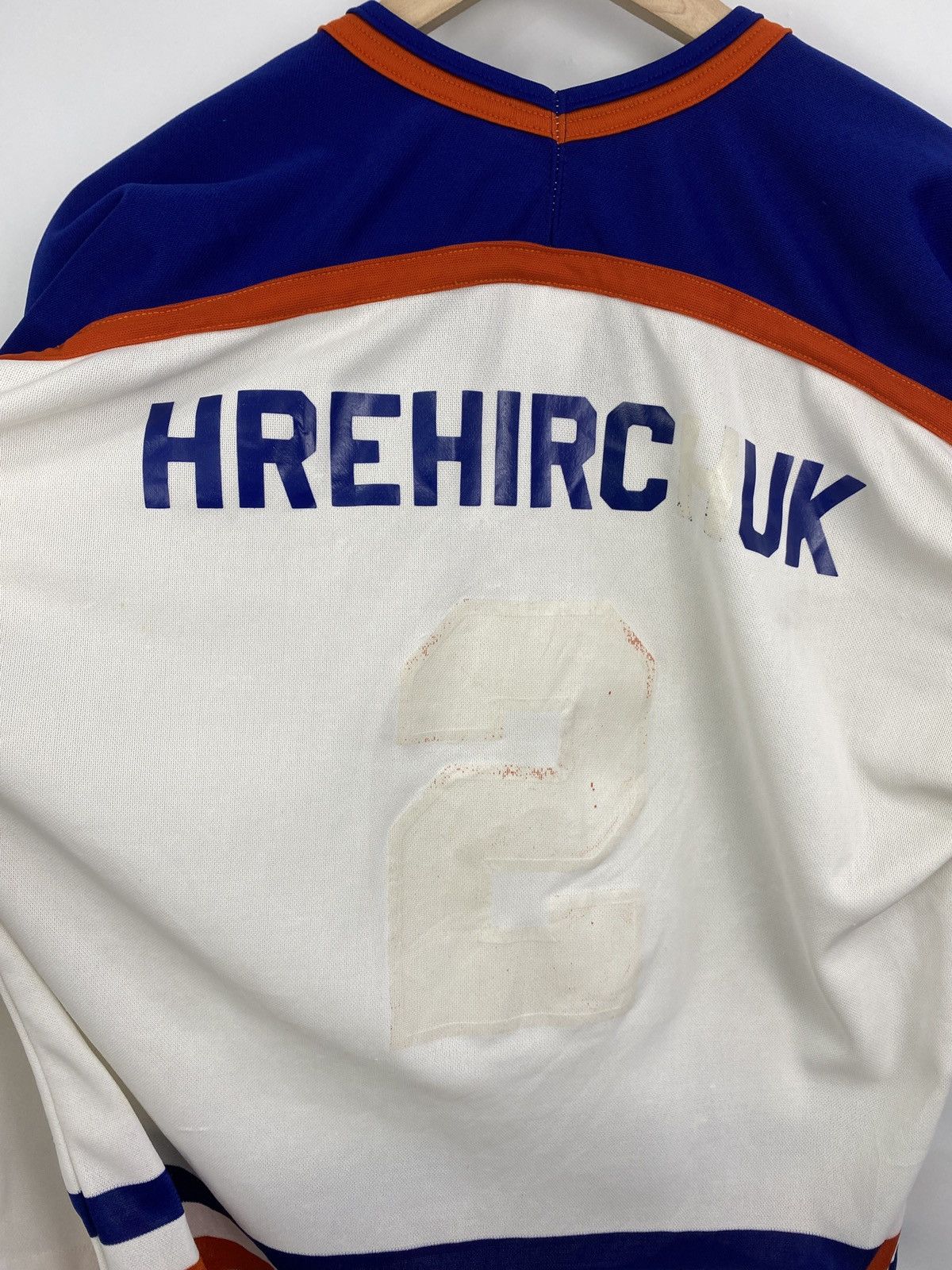 Ccm 🇨🇦 Vintage 80s CCM Edmonton Oilers 2 Hrehirchuk NHL Hockey Size US M / EU 48-50 / 2 - 7 Thumbnail