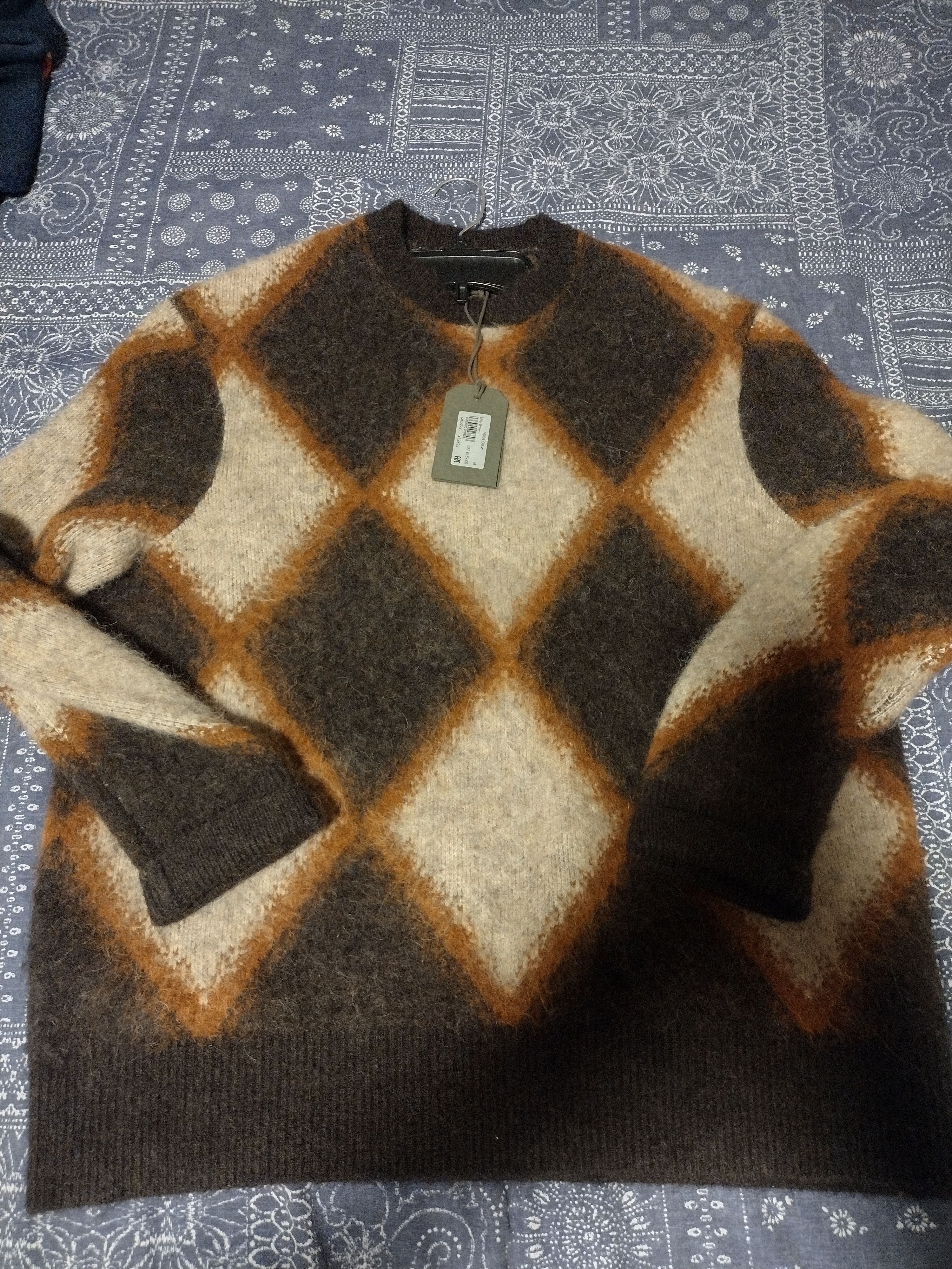 Allsaints Viper diamond jacquard brushed jumper Size US M / EU 48-50 / 2 - 1 Thumbnail