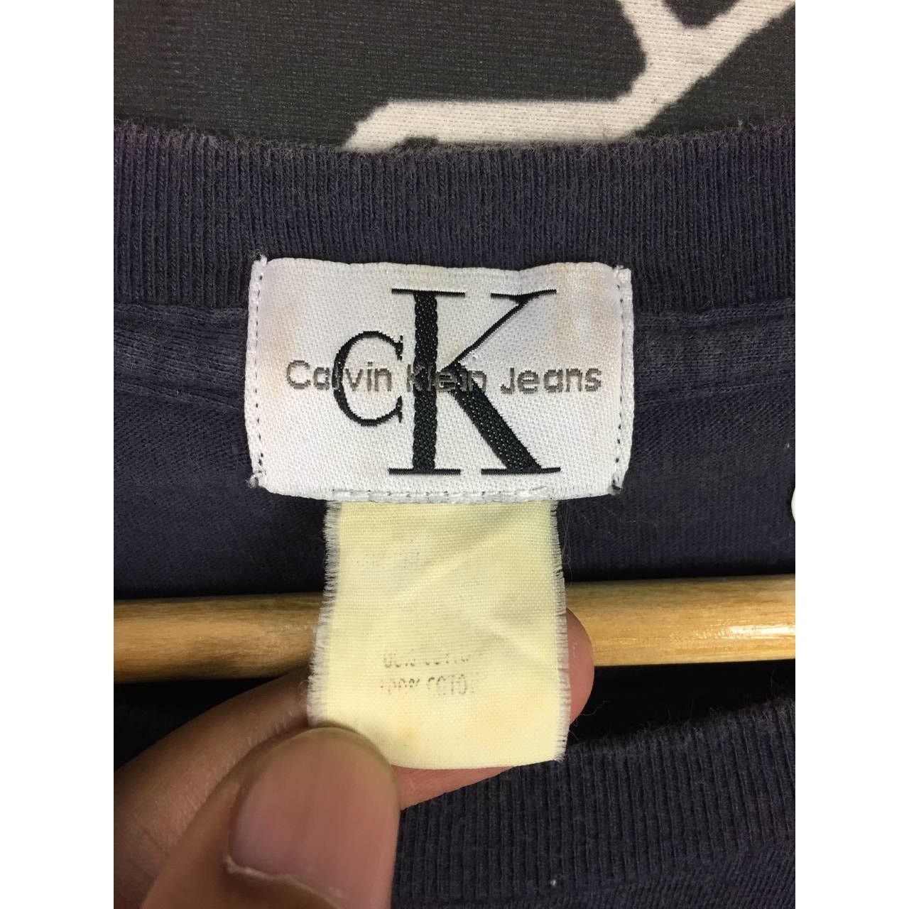 Calvin Klein Vtg Distressed CK Calvin Klein Jeans Spell Out Logo Tee Size US XL / EU 56 / 4 - 16 Thumbnail