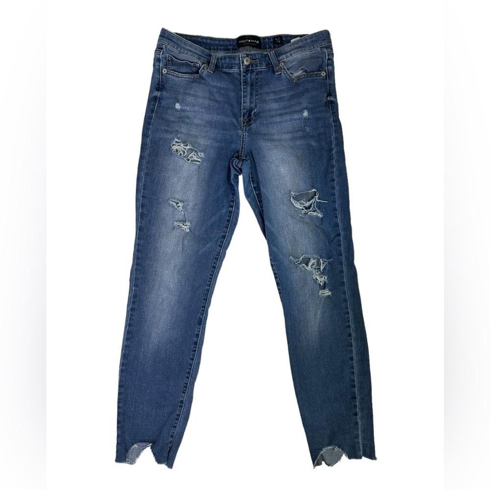 Lucky Brand Lucky Brand l Ava Mid Rise Skinny Distressed Jeans Size 10 Size 32" / US 10 / IT 46 - 2 Thumbnail