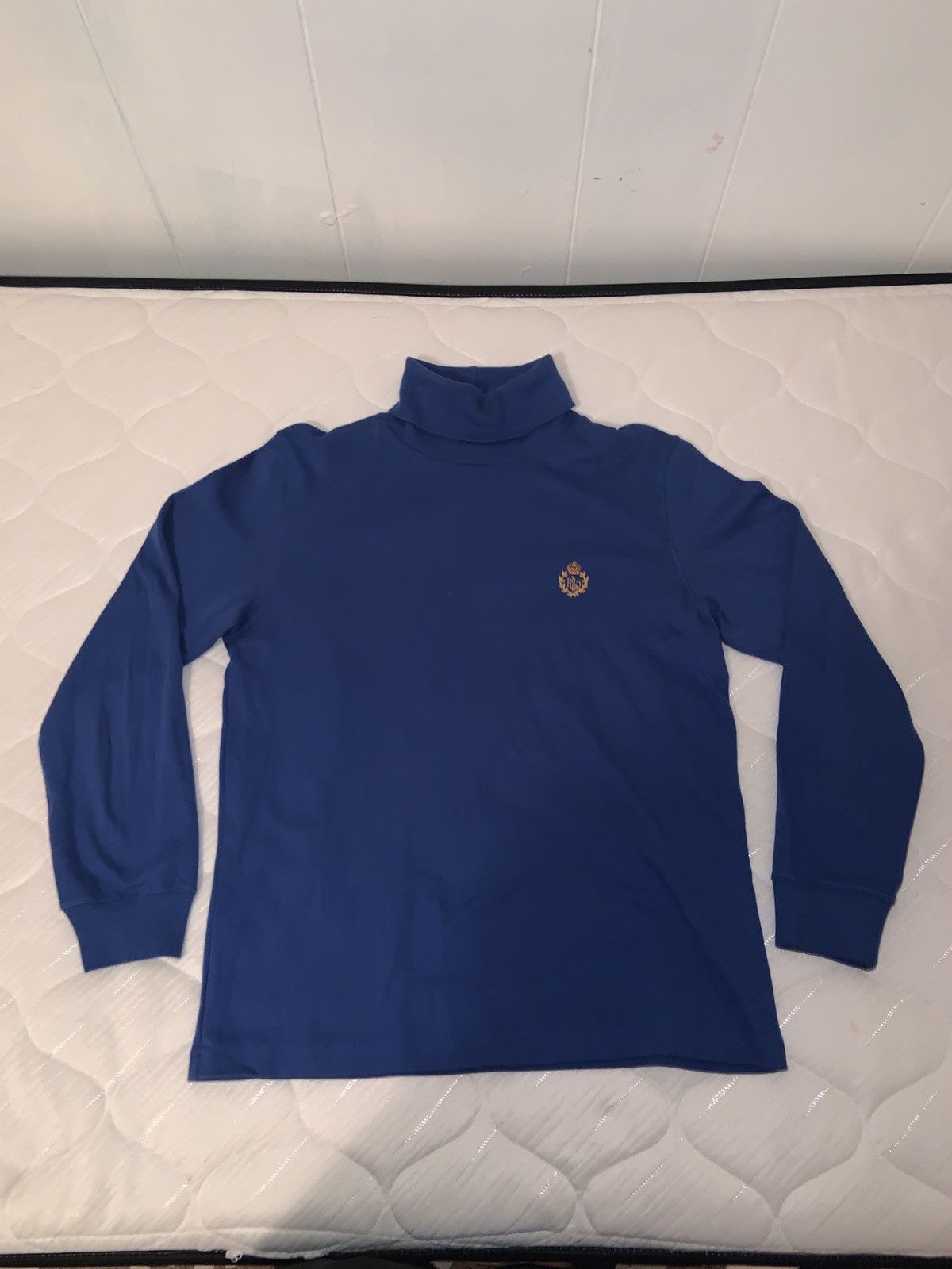 Ralph Lauren Men’s Medium - Ralph Lauren Green Tag Blue Turtle Neck Size US M / EU 48-50 / 2 - 1 Thumbnail