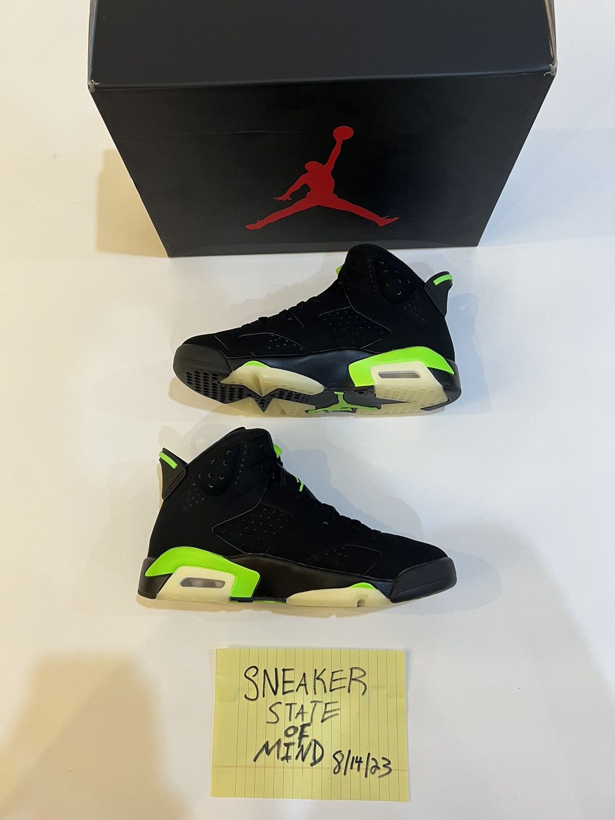 Jordan Brand NEW Air Jordan 6 Retro Black Electric Green Size 8.5 Size US 8.5 / EU 41-42 - 4 Thumbnail