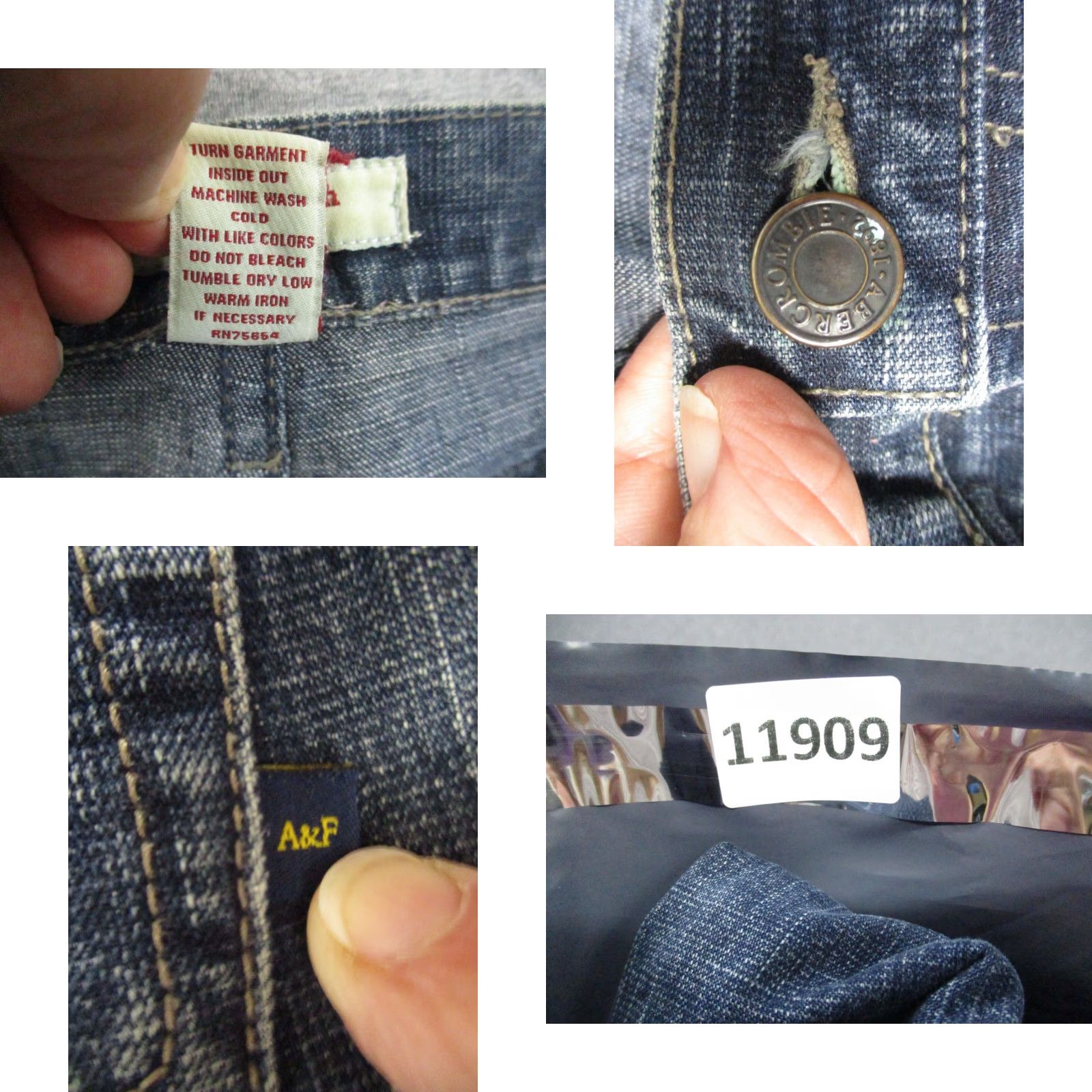 Abercrombie & Fitch VINTAGE Abercrombie & Fitch Jeans Womens 8 Flared Bootcut Blue 90s Y2K EUC Size 24" / US 00 / IT 34 - 9 Thumbnail