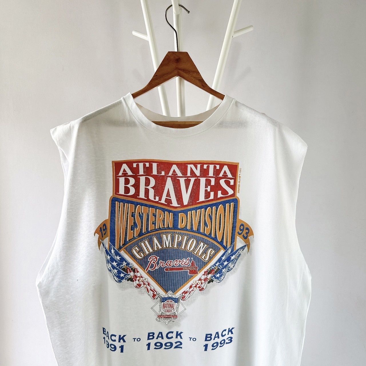 Starter × Vintage 90s Atlanta Braves MLB t-shirt/ XL Size US XL / EU 56 / 4 - 3 Thumbnail