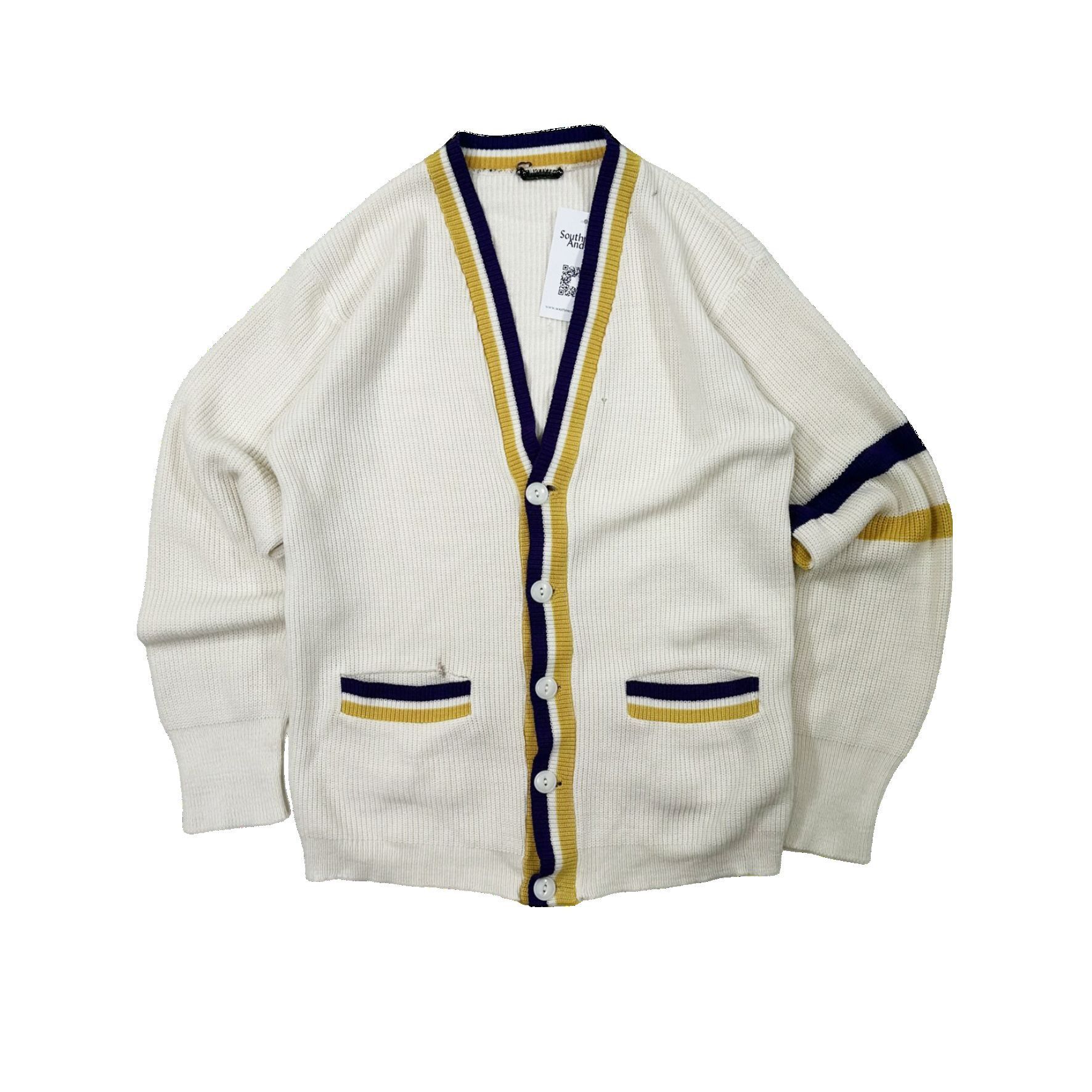 Other Vintage 90s Lakers Colours Pocket Cardigan Sweater Size US S / EU 44-46 / 1 - 1 Thumbnail
