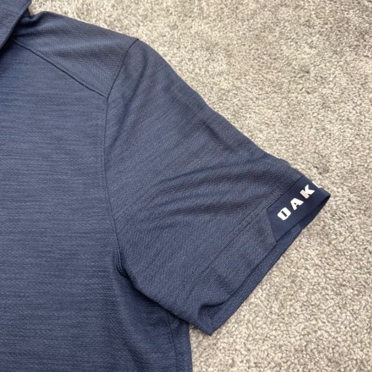 Oakley VINTAGE: No — Oakley Performance Golf Polo Shirt Mens Medium Heather Blue Activewear Athletic Size US M / EU 48-50 / 2 - 4 Thumbnail