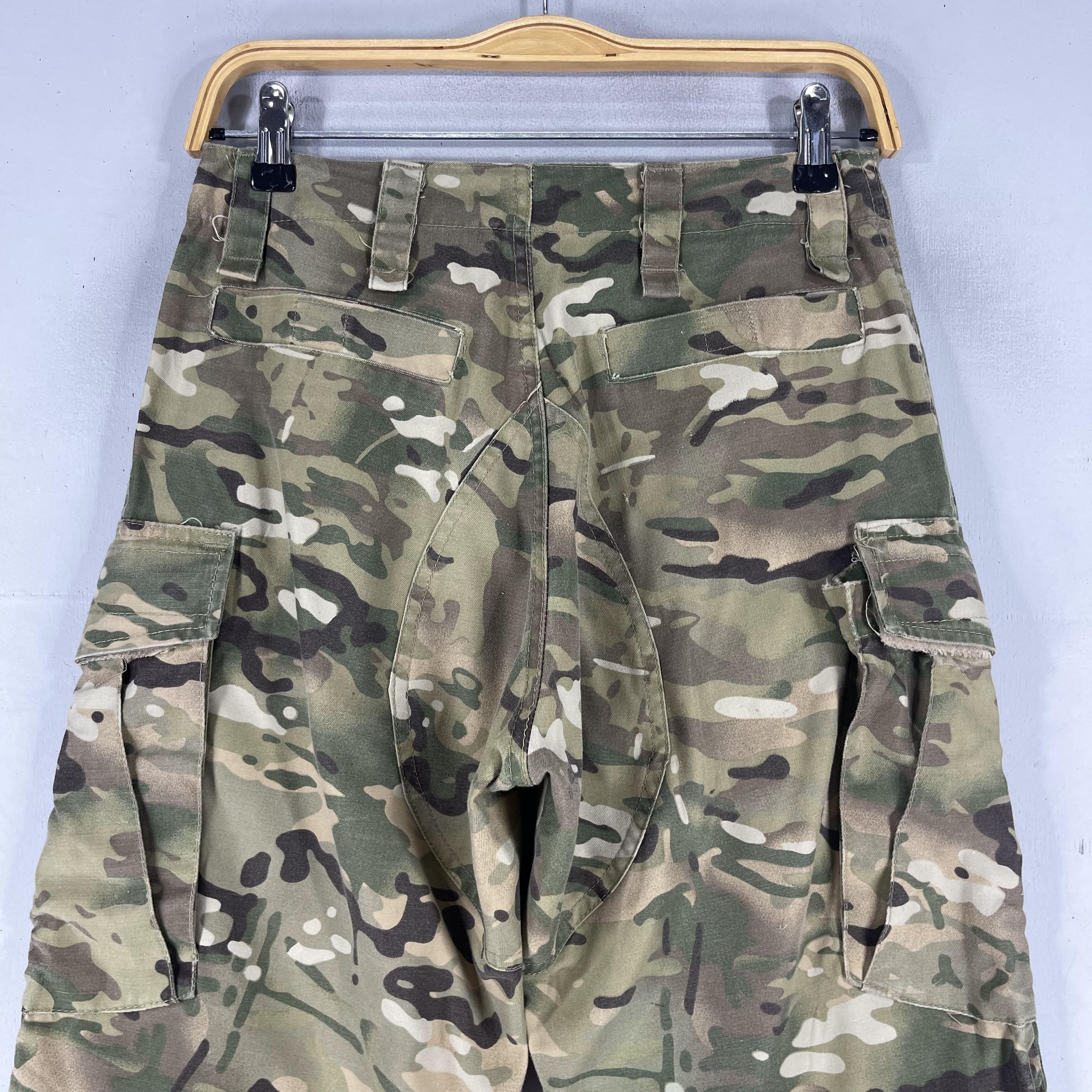 Vintage W28 L28 Vintage Military Camouflage Cargo Drawstring Pant Size US 27 - 8 Thumbnail
