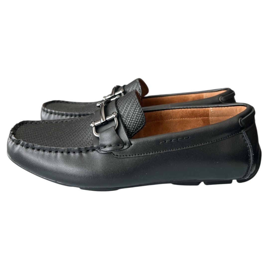 Alfani Alfani Black Driver Bit Moc-Toe Len Toe Loafers Shoes, 7M Size US 7 / EU 40 - 3 Thumbnail