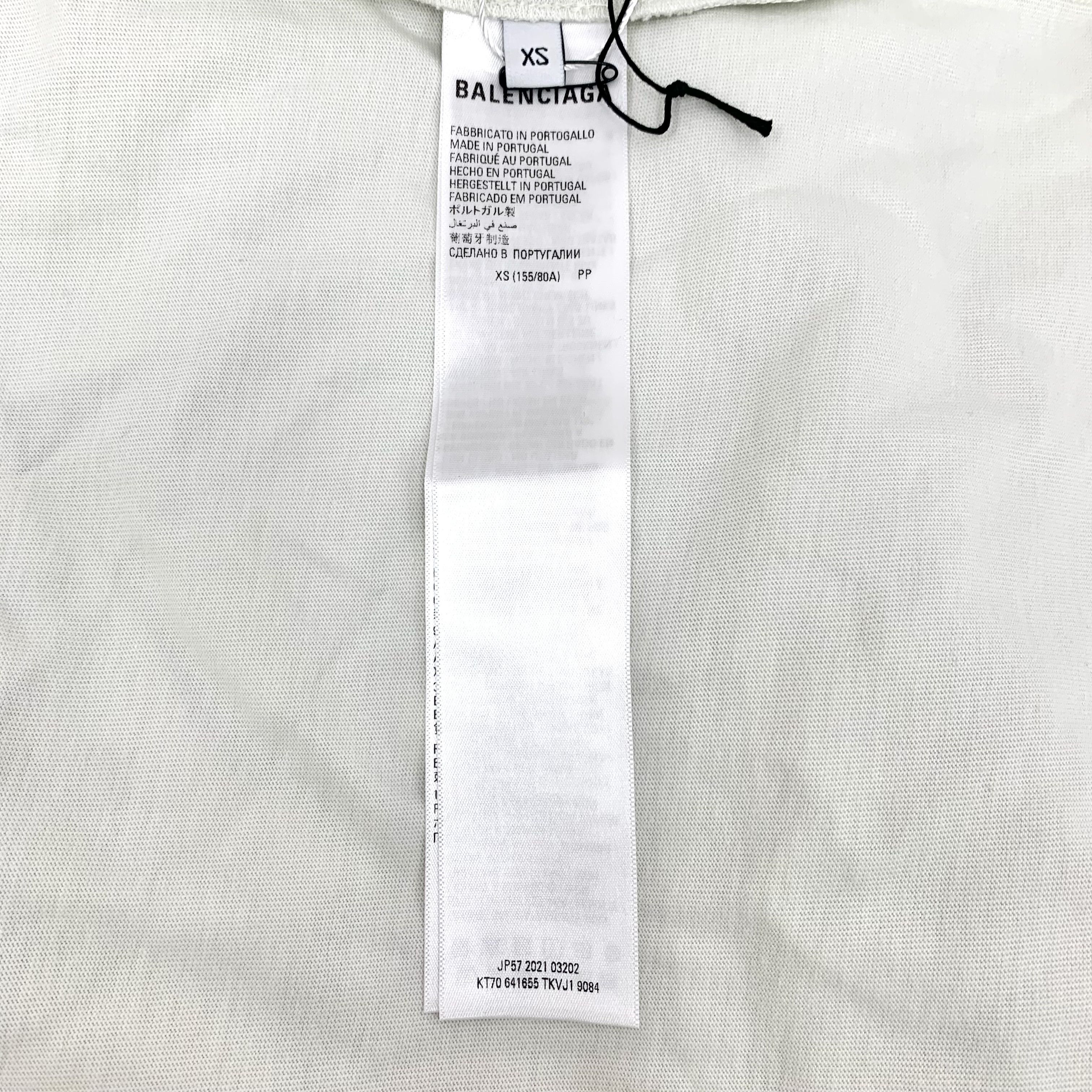 Balenciaga CM0242 Balenciaga Mens White Short-Sleeve T-Shirt Size US XS / EU 42 / 0 - 7 Thumbnail