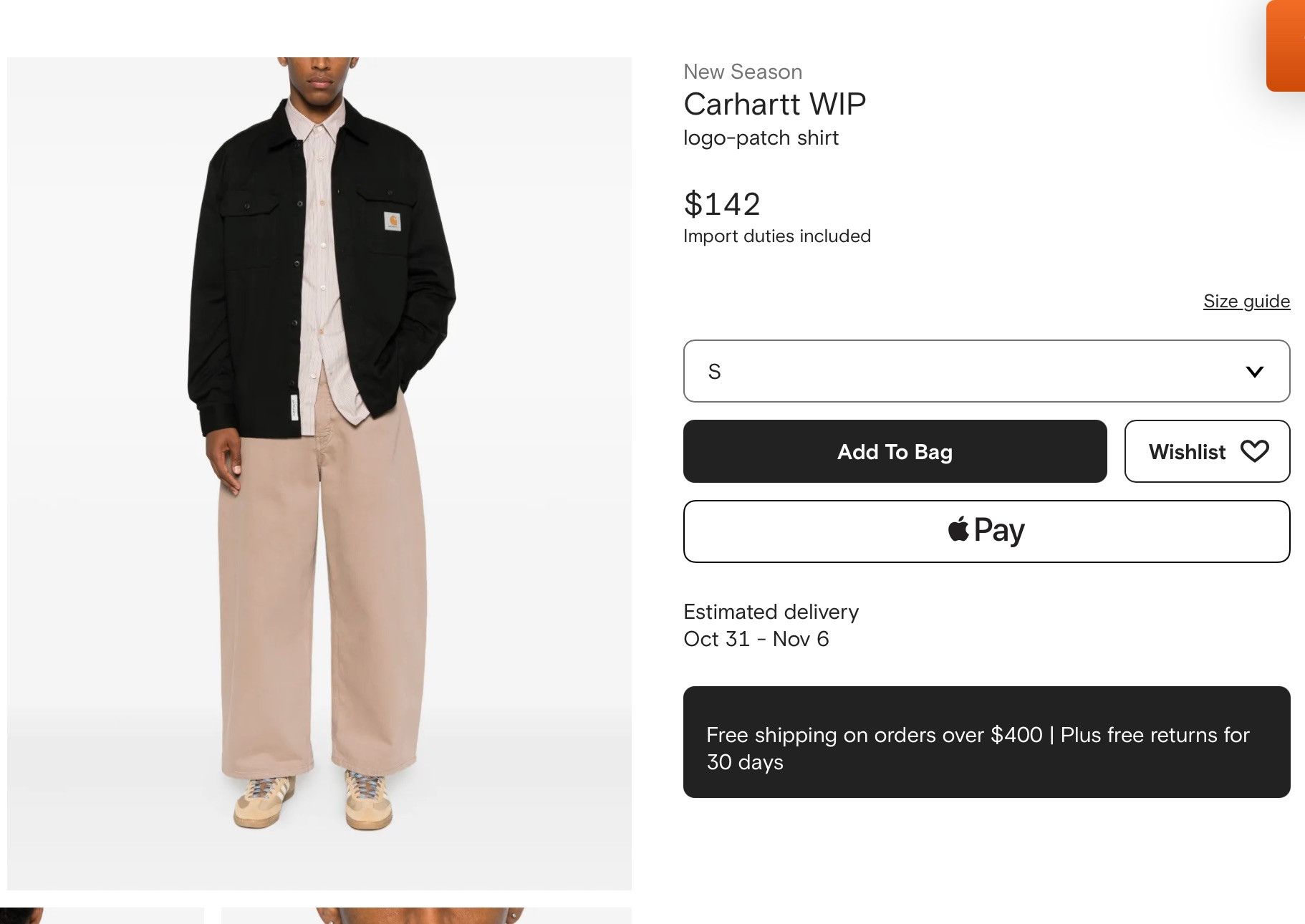 Carhartt Wip Carhartt WIP Patch Logo Long Sleeve Master Button Up Shirt Size US XS / EU 42 / 0 - 7 Thumbnail