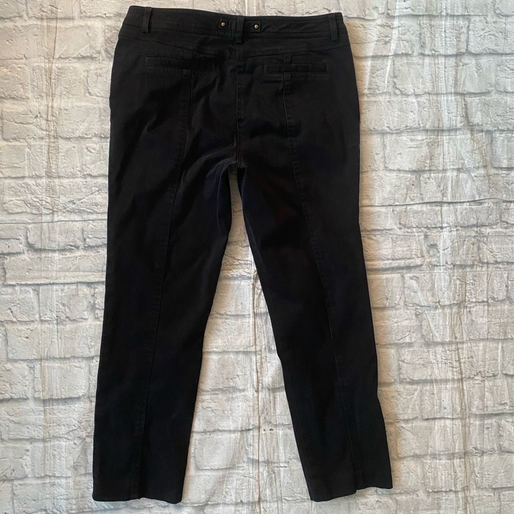 Other Cache women 8 cotton blend crop ankle pants black Size 30" / US 8 / IT 44 - 8 Thumbnail