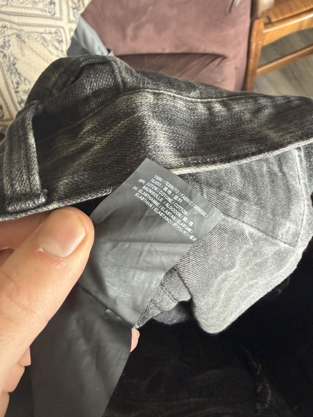 Saint Laurent Paris Black Denim Jeans with Bleached Finish Size US 32 / EU 48 - 13 Thumbnail