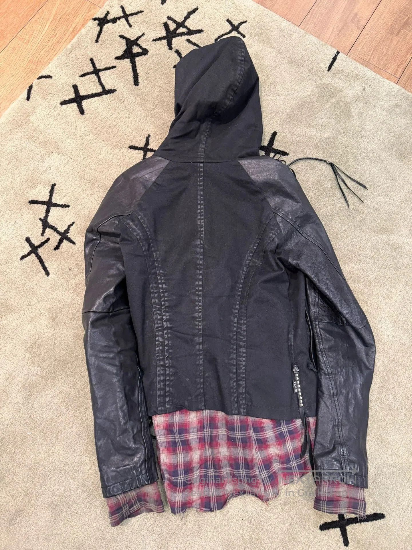 Japanese Brand Asymmetrical Collar Silk Plaid Jacket. Size US S / EU 44-46 / 1 - 4 Thumbnail