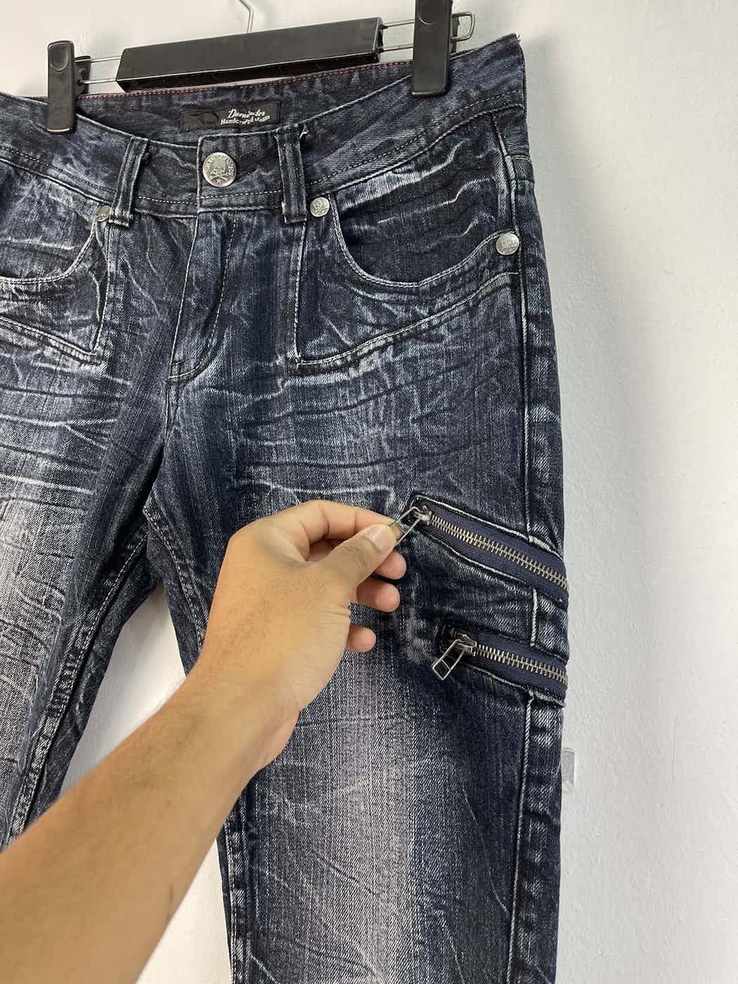Japanese Brand × Vintage Rock Unite Skull Bones🔥 Special Design Denim By Dominate Size US 31 - 7 Thumbnail