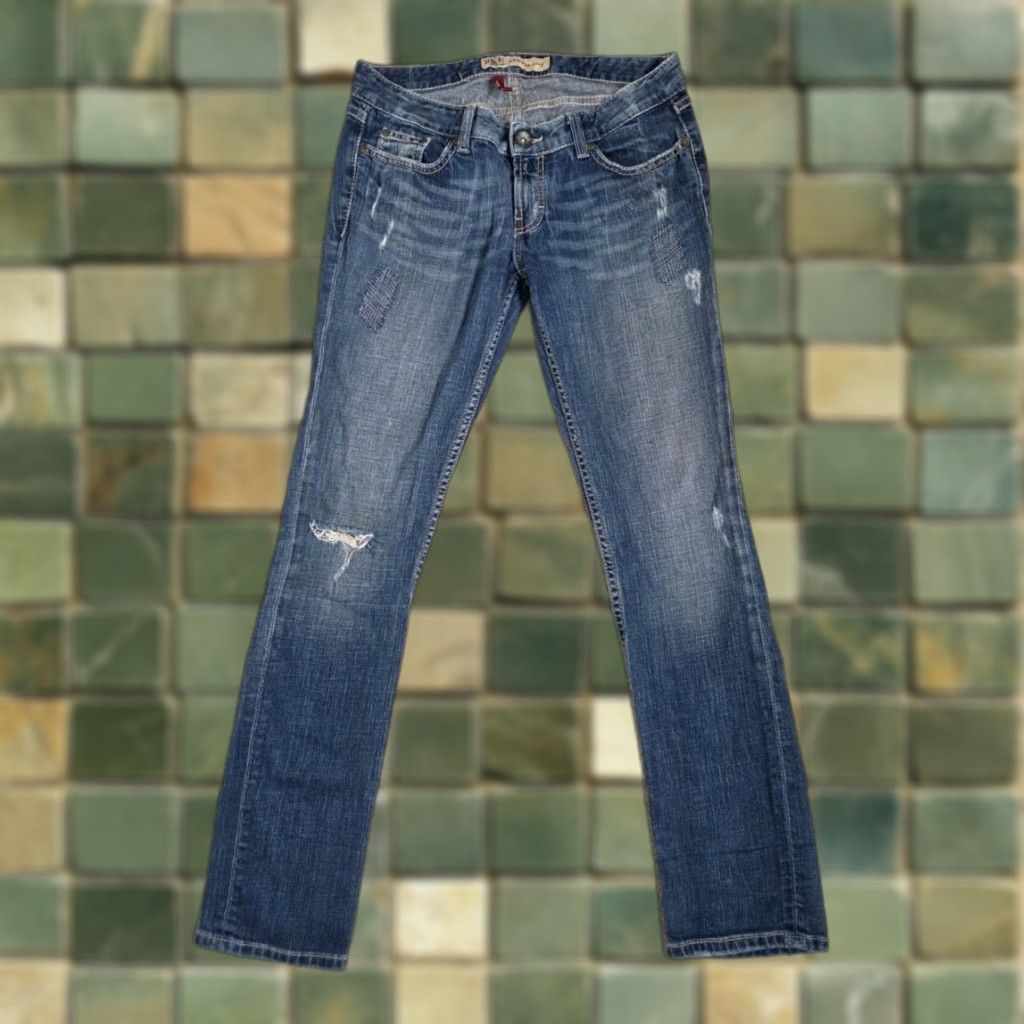 BKE BKE Jeans Women 29x31.5 Madison Skinny Boot Distressed Stretch Denim Low Rise Size 29" - 1 Thumbnail
