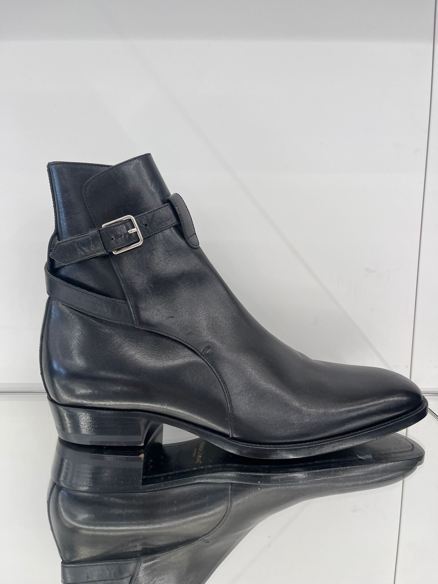 Saint Laurent Paris Wyatt jodhpur boots in smooth leather Size US 7.5 / EU 40-41 - 1 Thumbnail