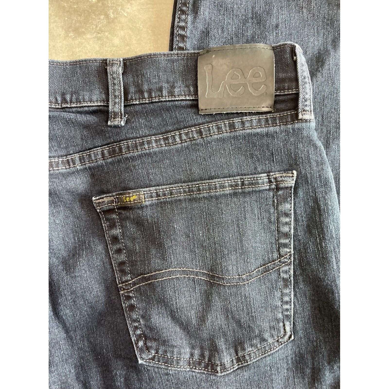 Lee VTG Y2K 90S LEE DENIM 38 X 32 STRAIGHT LEG SKATER BAGGY BLUE Size US 38 / EU 54 - 6 Thumbnail