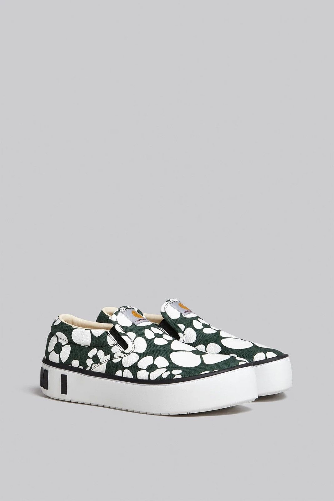 Carhartt Wip × Marni !DS! SS22 Marni X Carhartt Floral Print Green Slip Ons Size US 12 / EU 45 - 4 Thumbnail