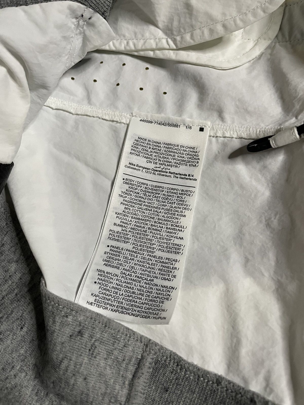 Nike × Sacai Nike sacai Cotton Nylon Hoodie Sweatshirt Size US XS / EU 42 / 0 - 9 Thumbnail