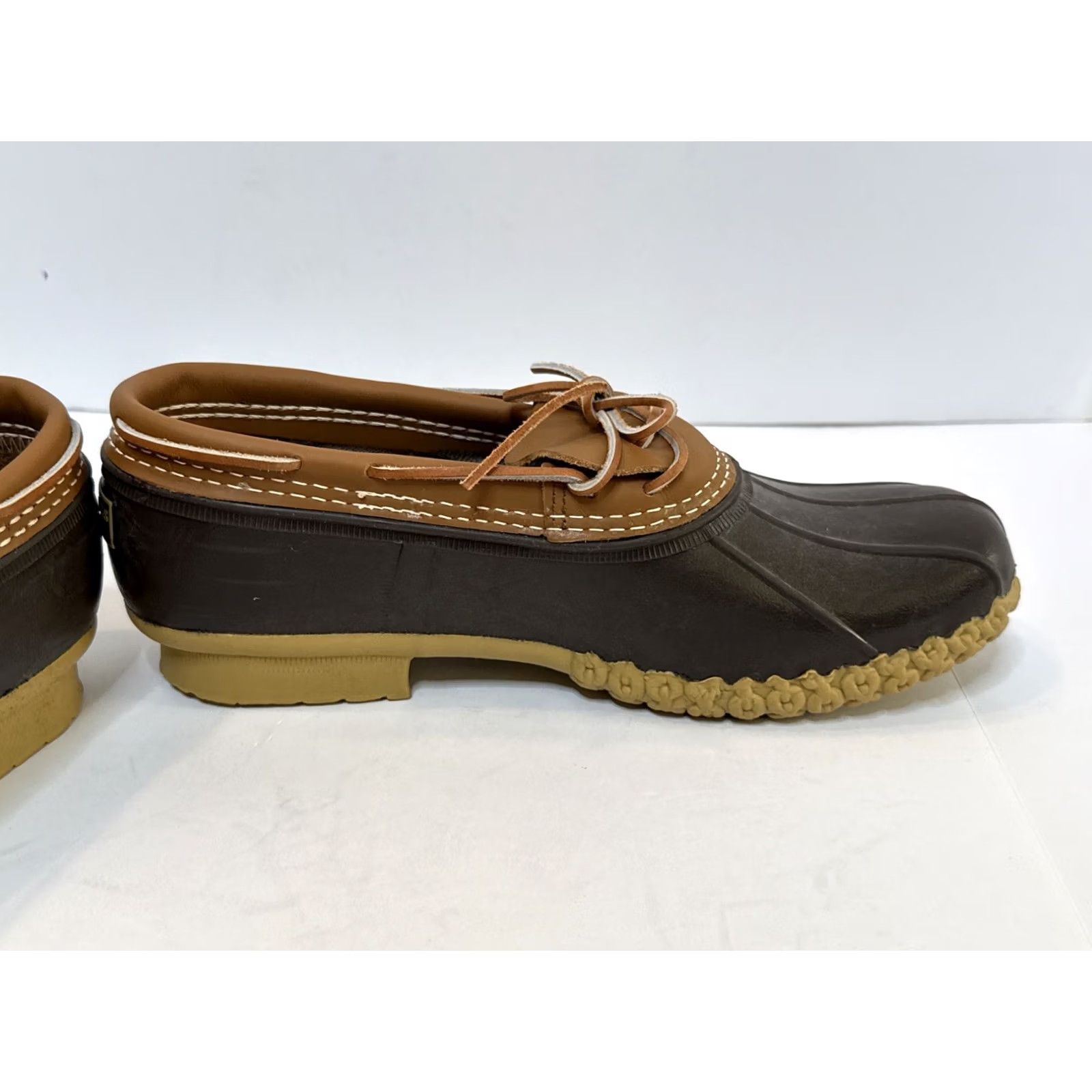 Vintage VINTAGE LL Bean Duck Boots Brown Low Rubber Moc Waterproof Leather Men's Size 12 Size US 12 / EU 45 - 3 Thumbnail