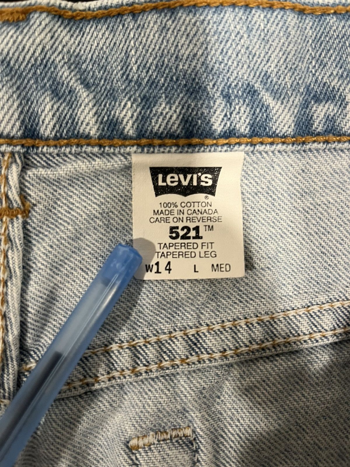 Levi's × Vintage 90s Levi’s 521 jeans Size 32" / US 10 / IT 46 - 3 Thumbnail
