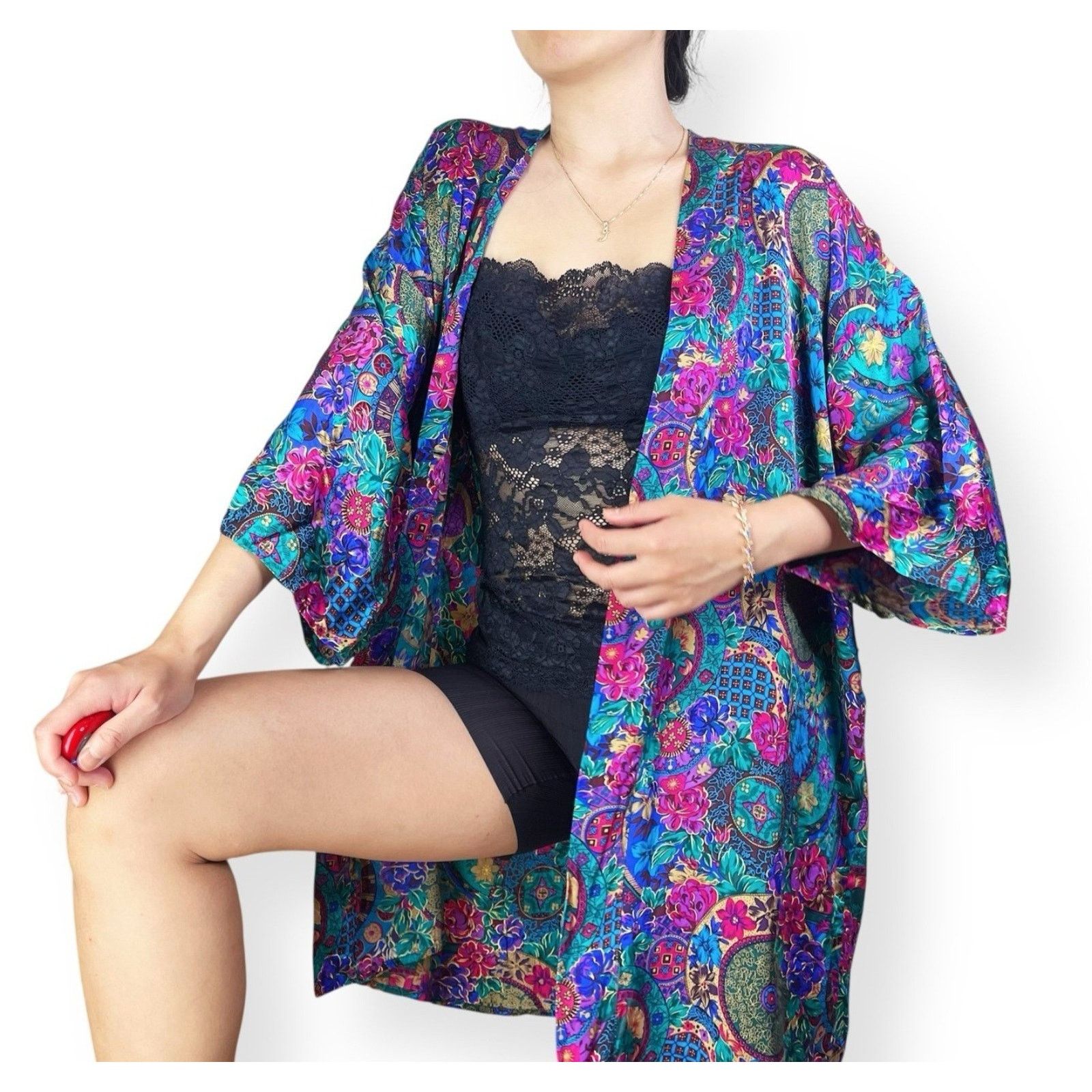Victoria's Secret Vtg Victoria's Secret Kimono Robe 100% Silk Gold Label Size S / US 4 / IT 40 - 2 Thumbnail