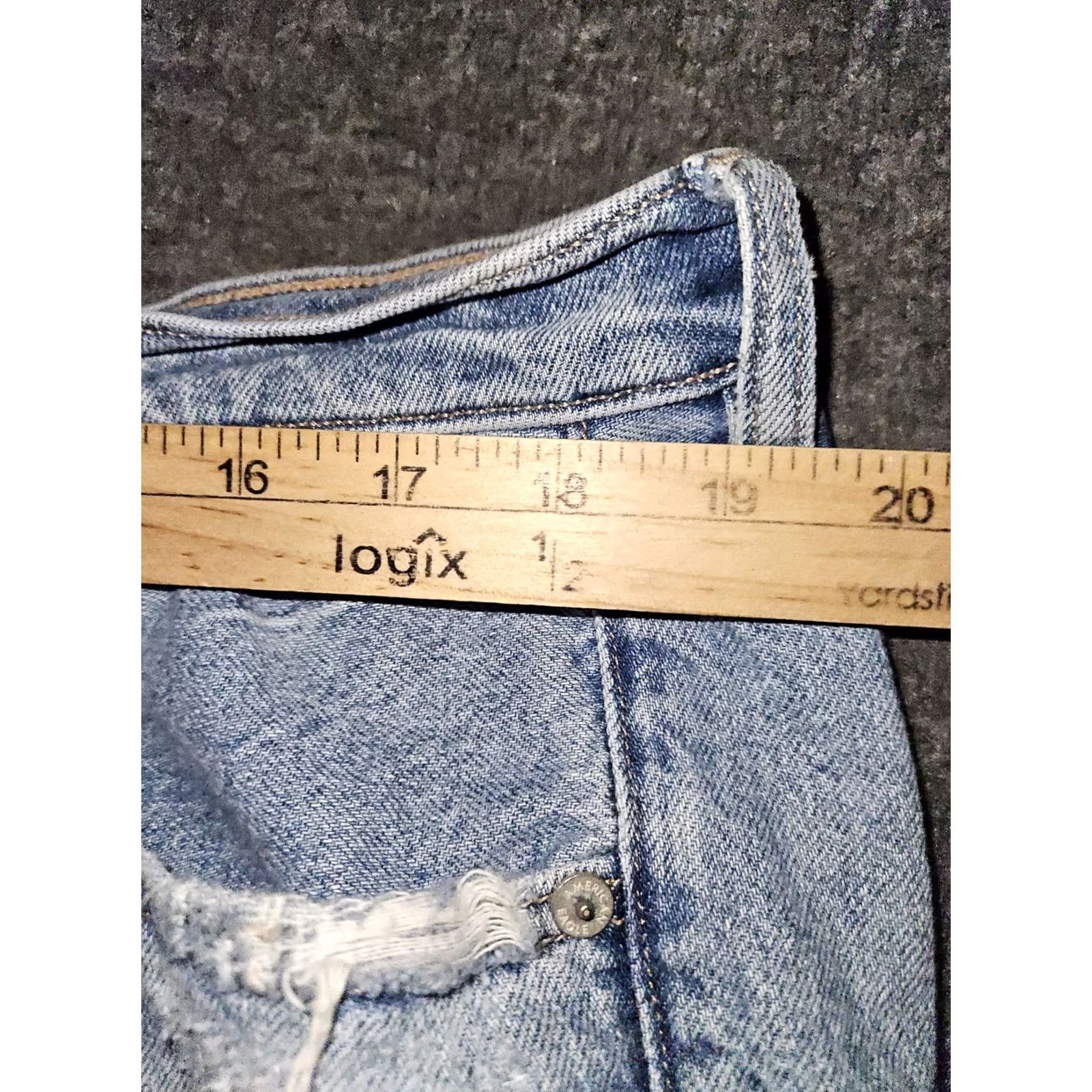 American Eagle Outfitters VINTAGE American Eagle Outfitters Jeans Baggy Low Rise 18 Plus Blue Distressed 90s Hip Hop Womens Jeans Size 40" / US 18 - 5 Thumbnail