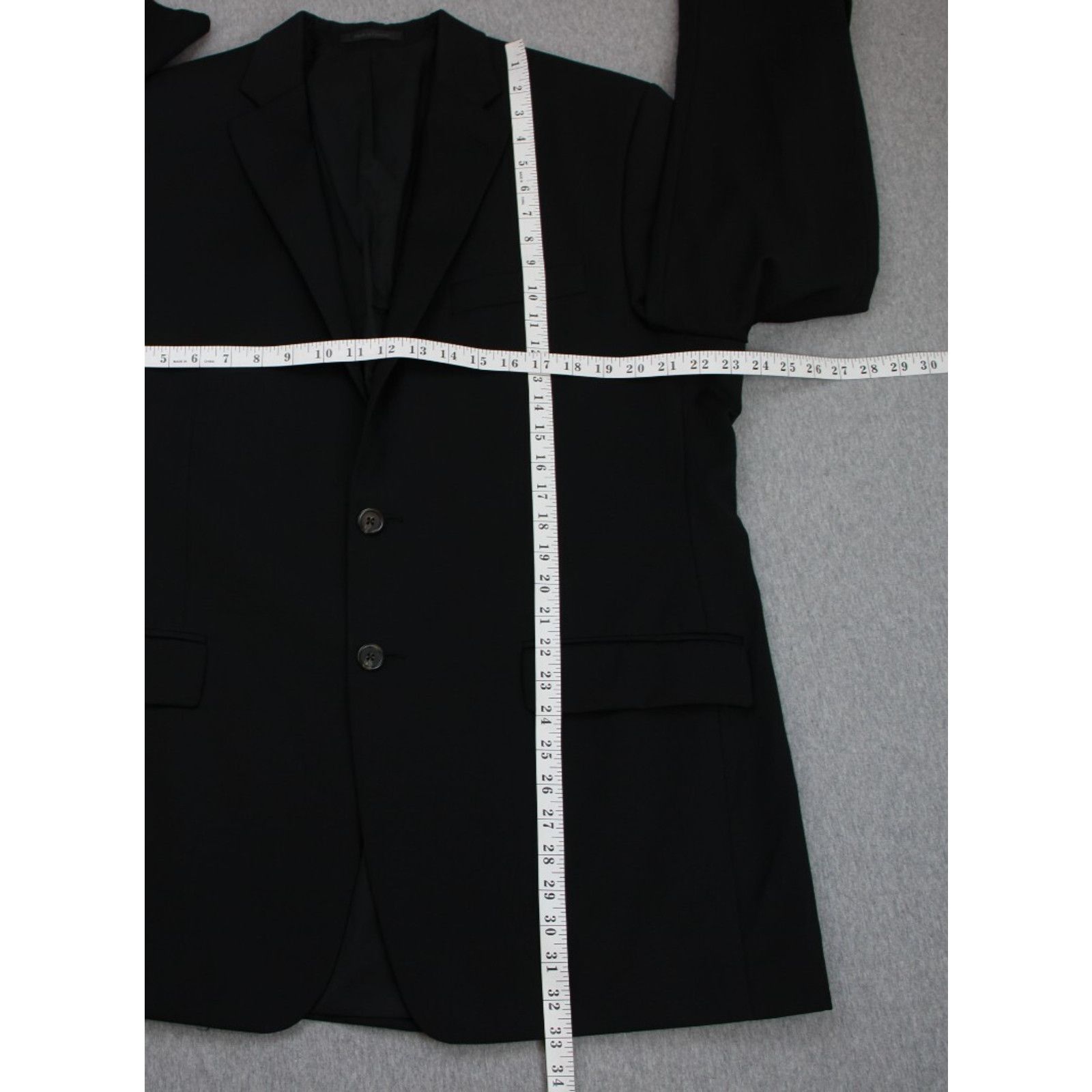 Ralph Lauren Lauren Ralph Lauren Blazer Mens 44L Black Wool Two Button Size 44L - 11 Thumbnail