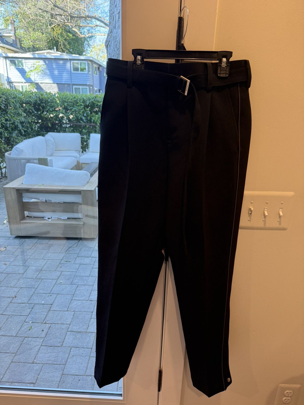 Sacai SACA Black Belted Lounge Pants Size US 34 / EU 50 - 2 Thumbnail