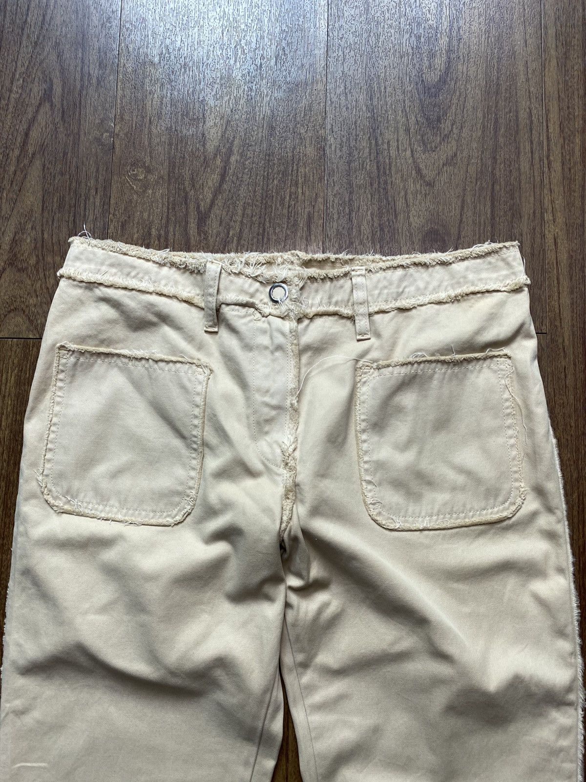 Maison Margiela MM6 by Maison Margiela Inside Out Distressed Flared Pants Size US 30 / EU 46 - 4 Thumbnail