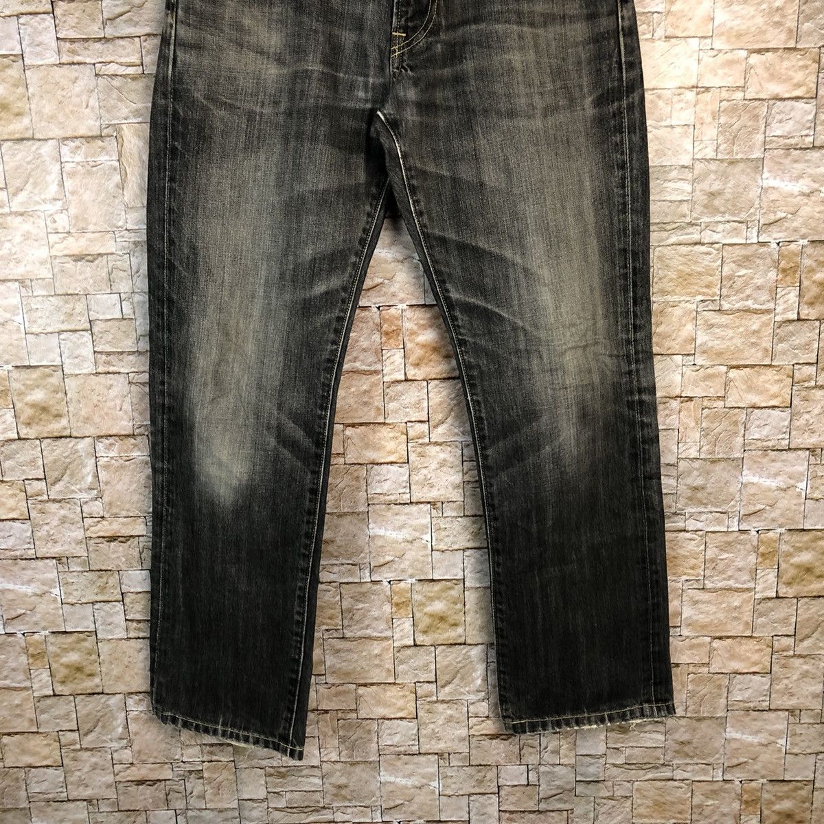 Uniqlo Faded Black Uniqlo vintage Jeans denim #A349 Size US 31 - 3 Thumbnail