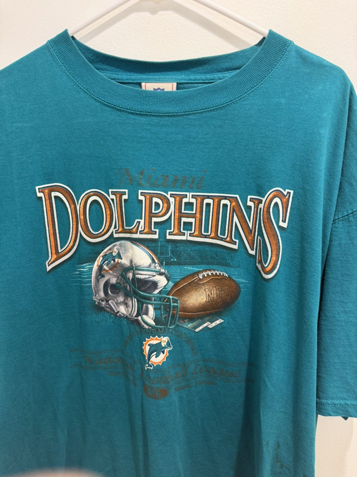 NFL Vintage 90s Miami Dolphins NFL Shirt Size US XL / EU 56 / 4 - 2 Thumbnail