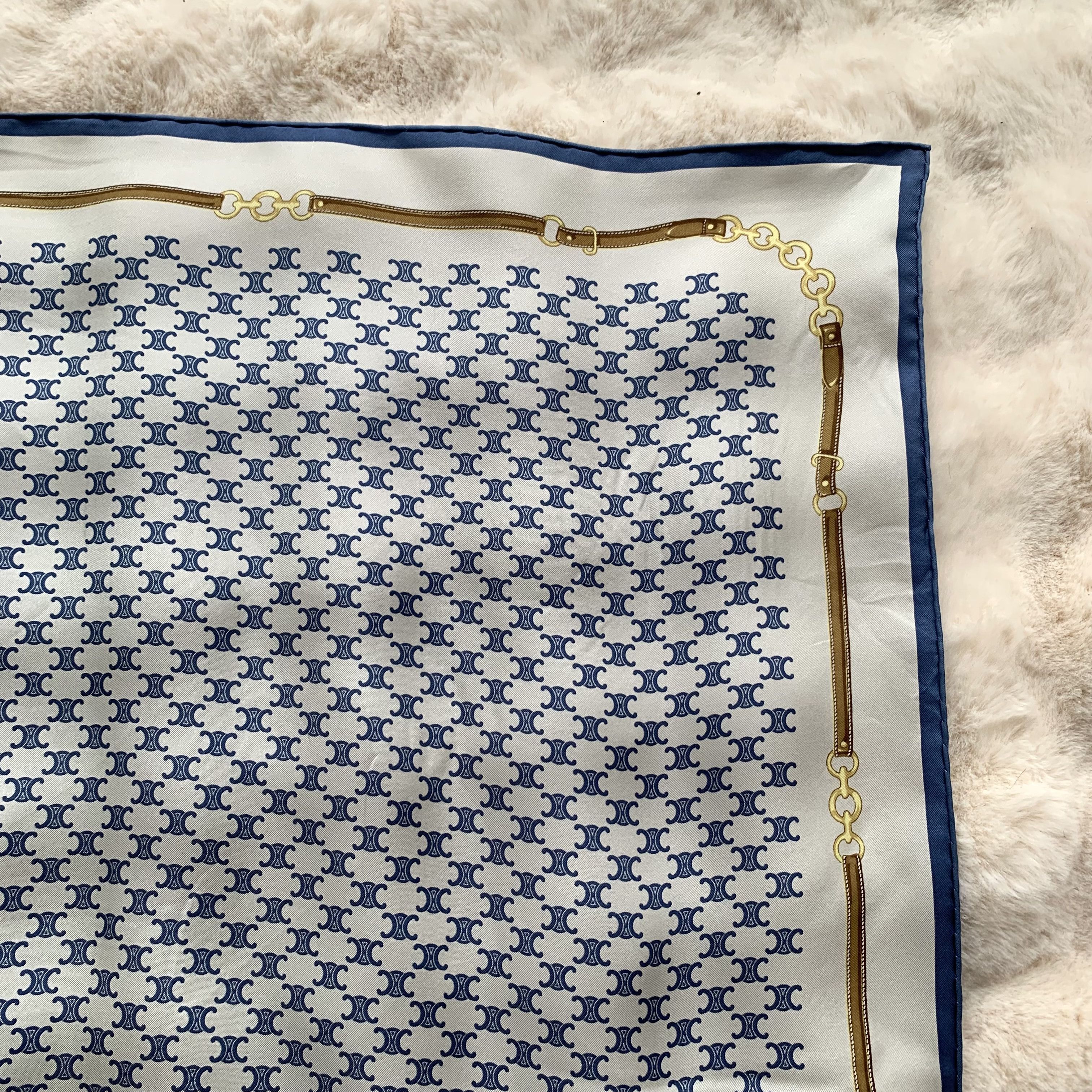 Celine Celine Silk Scarf Colorblock Square (90×90cm) Size ONE SIZE - 7 Thumbnail