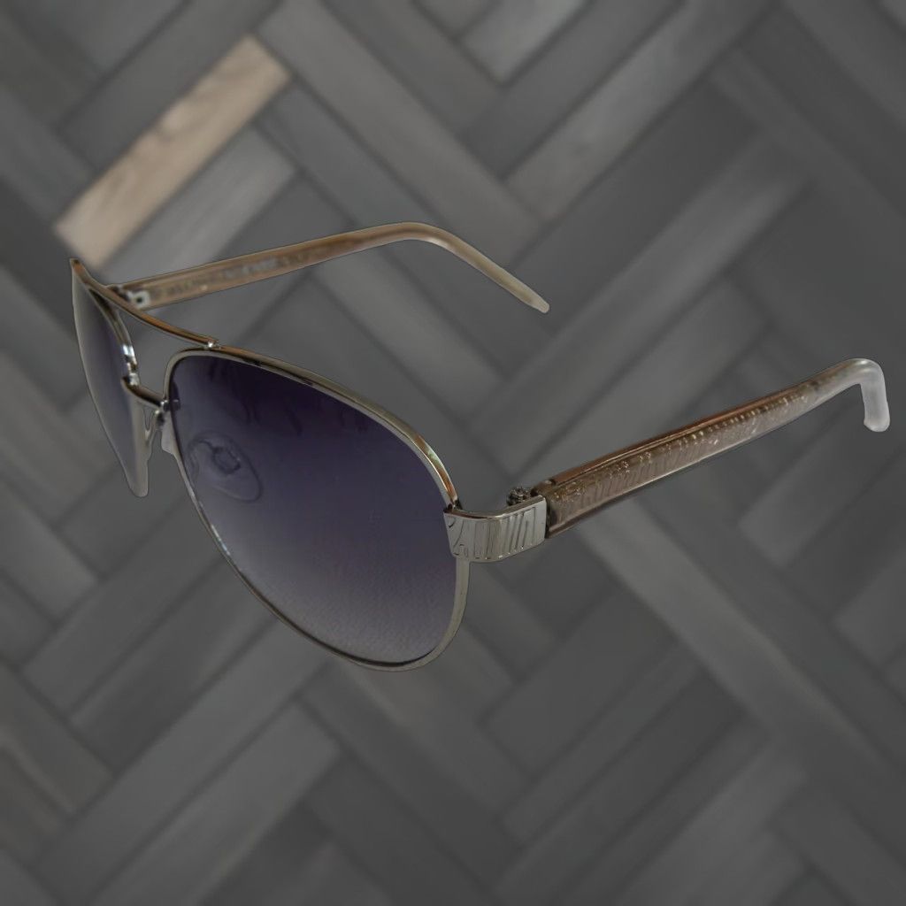 Nine West VINTAGE Nine West Women Sunglasses Animal Print Aviator Silver 90s Size ONE SIZE - 1 Thumbnail