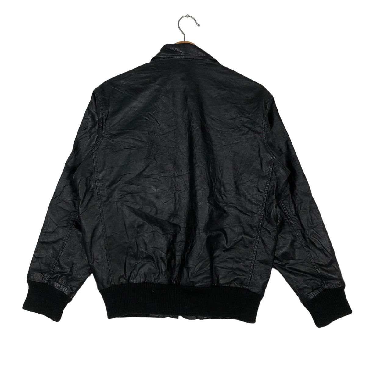 Genuine Leather 🔥90’s Maxwin Vintage Bomber Leather Jacket Issey Miyake Size US L / EU 52-54 / 3 - 7 Thumbnail