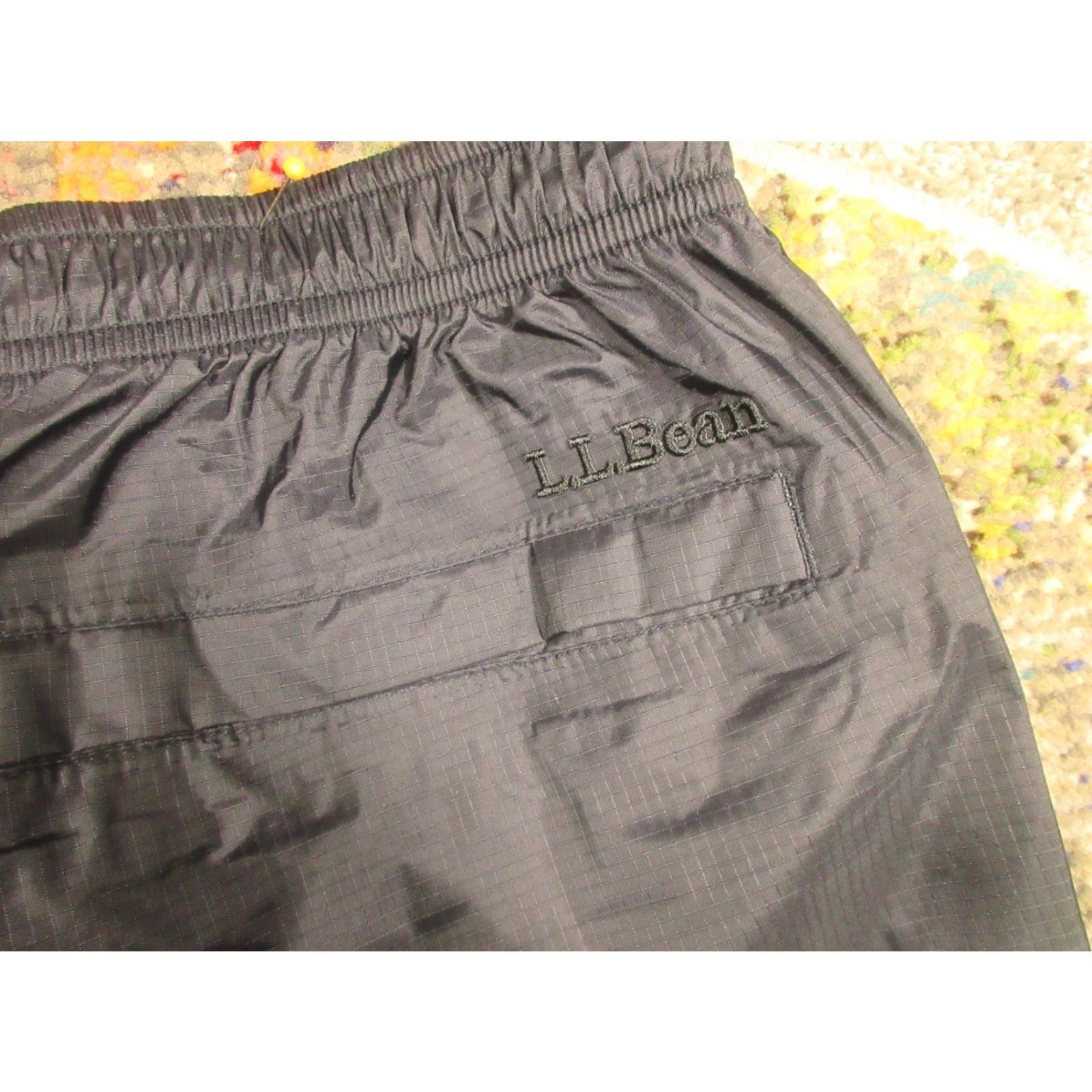 Vintage LL Bean Pants Mens XS Black Tek Waterproof System Rain Ankle Zip Hiking 28x32 Size US 27 - 7 Thumbnail