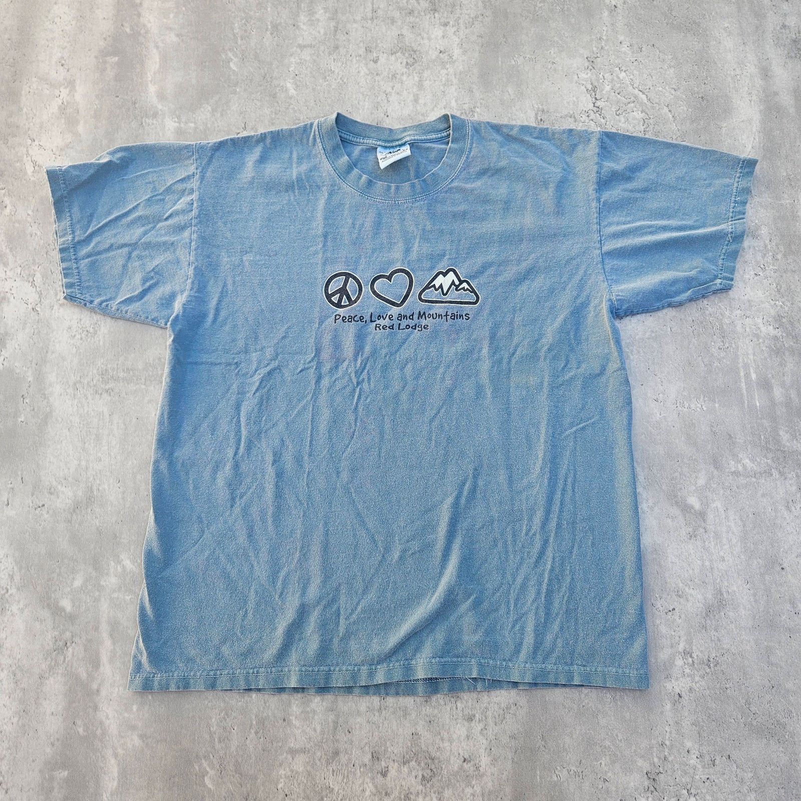 Anvil Vintage Y2K Peace Love and Mountains Shirt Women's Medium Size M / US 6-8 / IT 42-44 - 1 Thumbnail