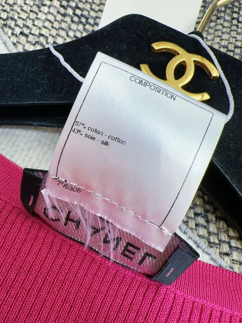 Chanel Chanel Pink Short Sleeve Knit Top Size M / US 6-8 / IT 42-44 - 6 Thumbnail